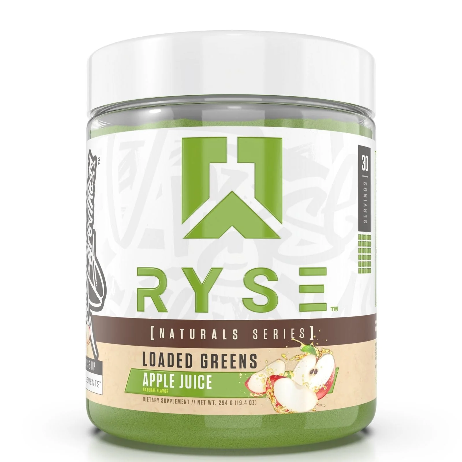 RYSE Loaded Greens Superfood Powder – Apple Juice | Digestion, Immunity & Energy – 30 Servings