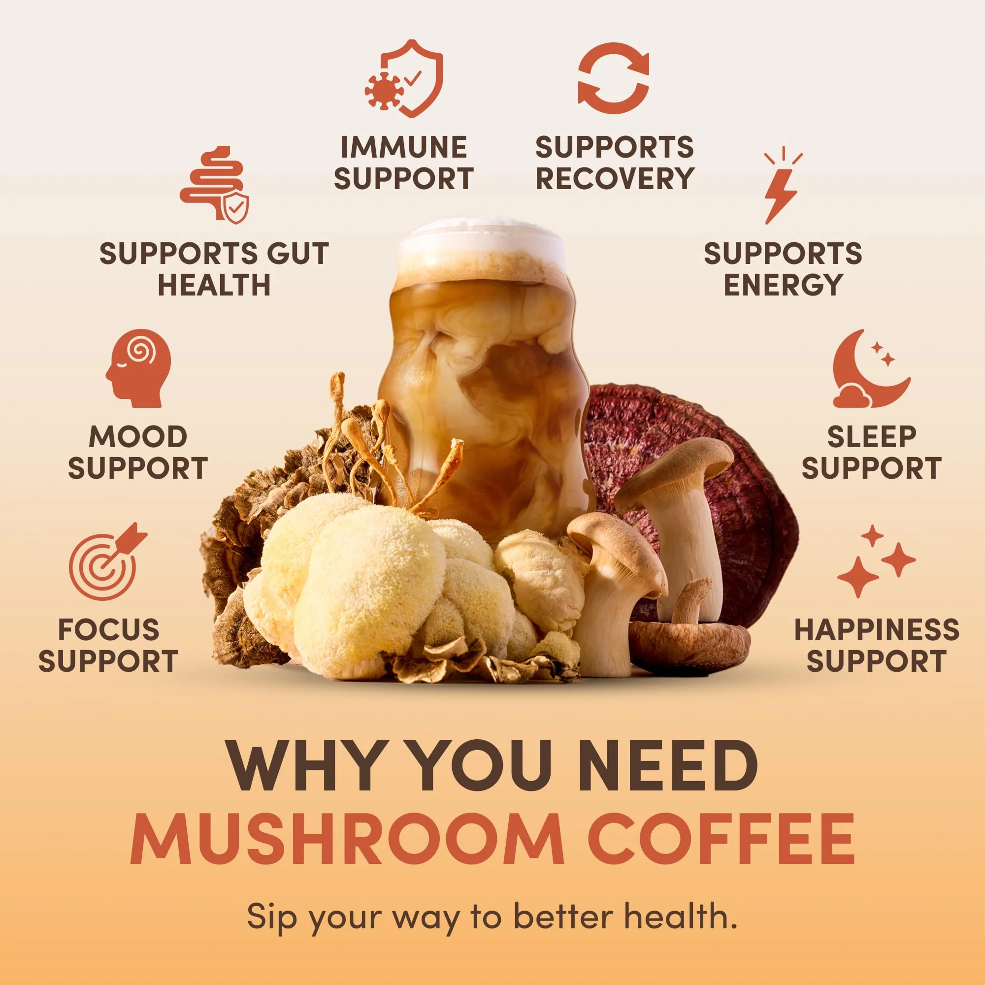 RYZE SUPERFOODS Mushroom Coffee USDA Organic — 6 Adaptogenic Mushrooms + MCT Oil, 30 Servings - Image 11