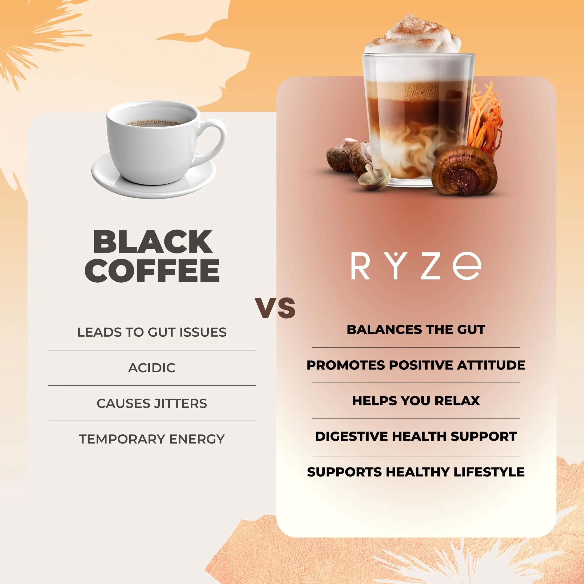 RYZE SUPERFOODS Mushroom Coffee USDA Organic — 6 Adaptogenic Mushrooms + MCT Oil, 30 Servings - Image 12