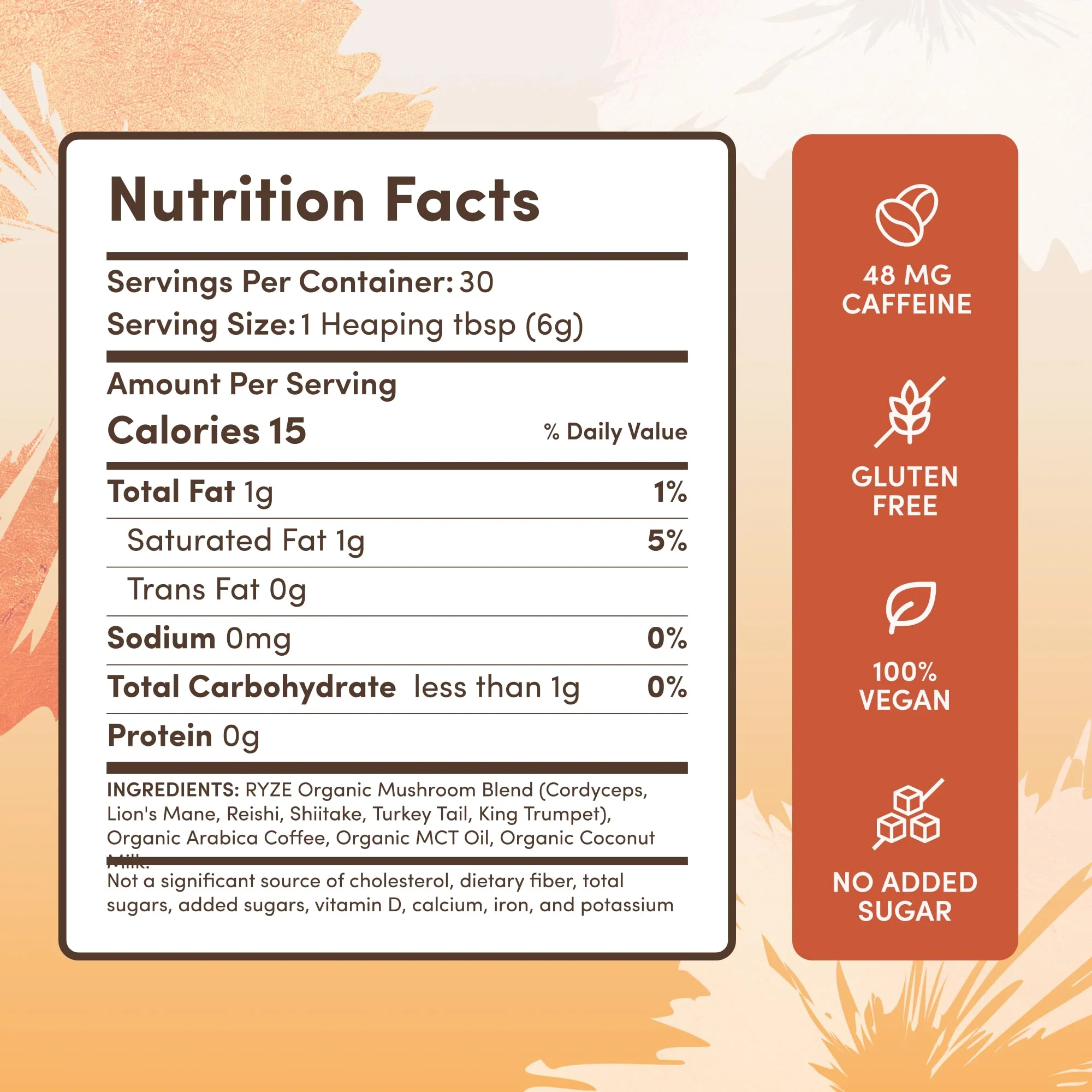 RYZE SUPERFOODS Mushroom Coffee USDA Organic — 6 Adaptogenic Mushrooms + MCT Oil, 30 Servings - Image 16
