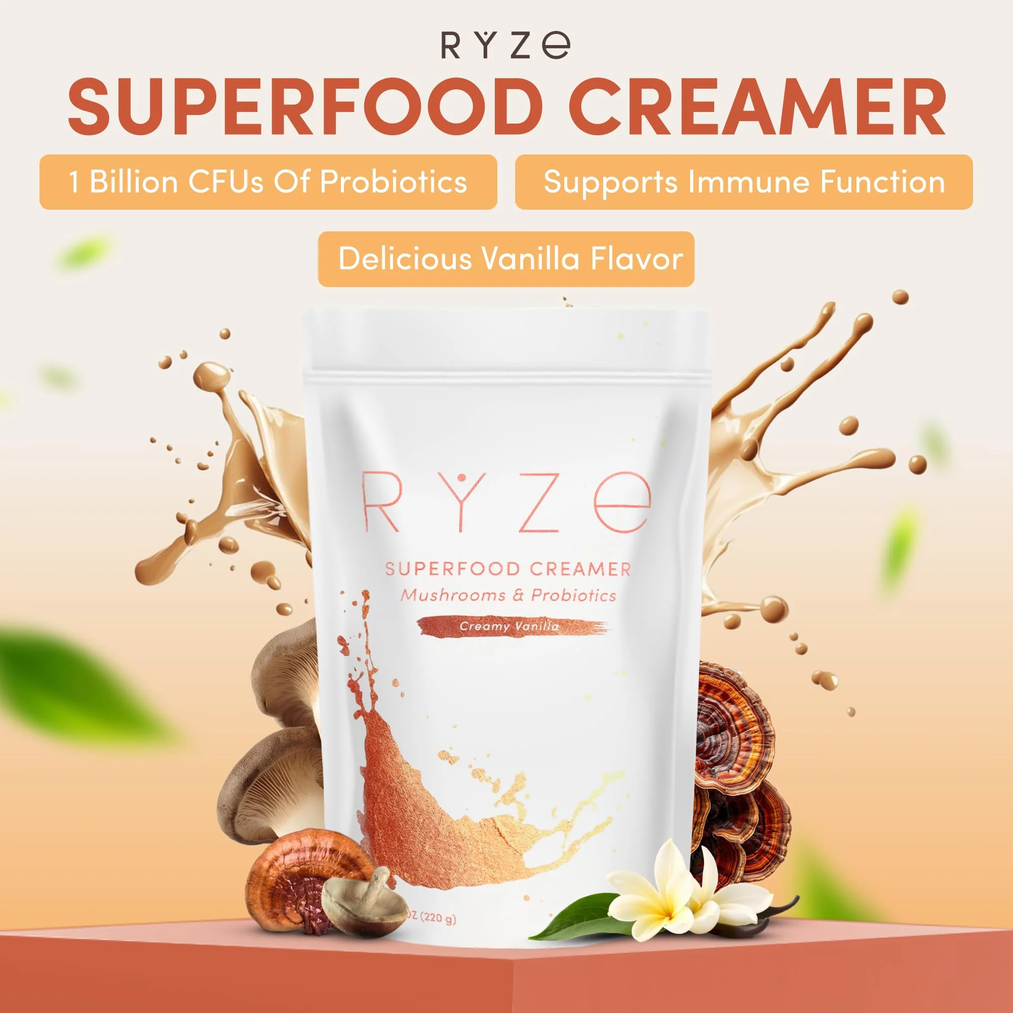 RYZE Superfoods Ultimate Energy Bundle – USDA Organic Mushroom Coffee, Mushroom Matcha & Probiotic Creamer - Image 4