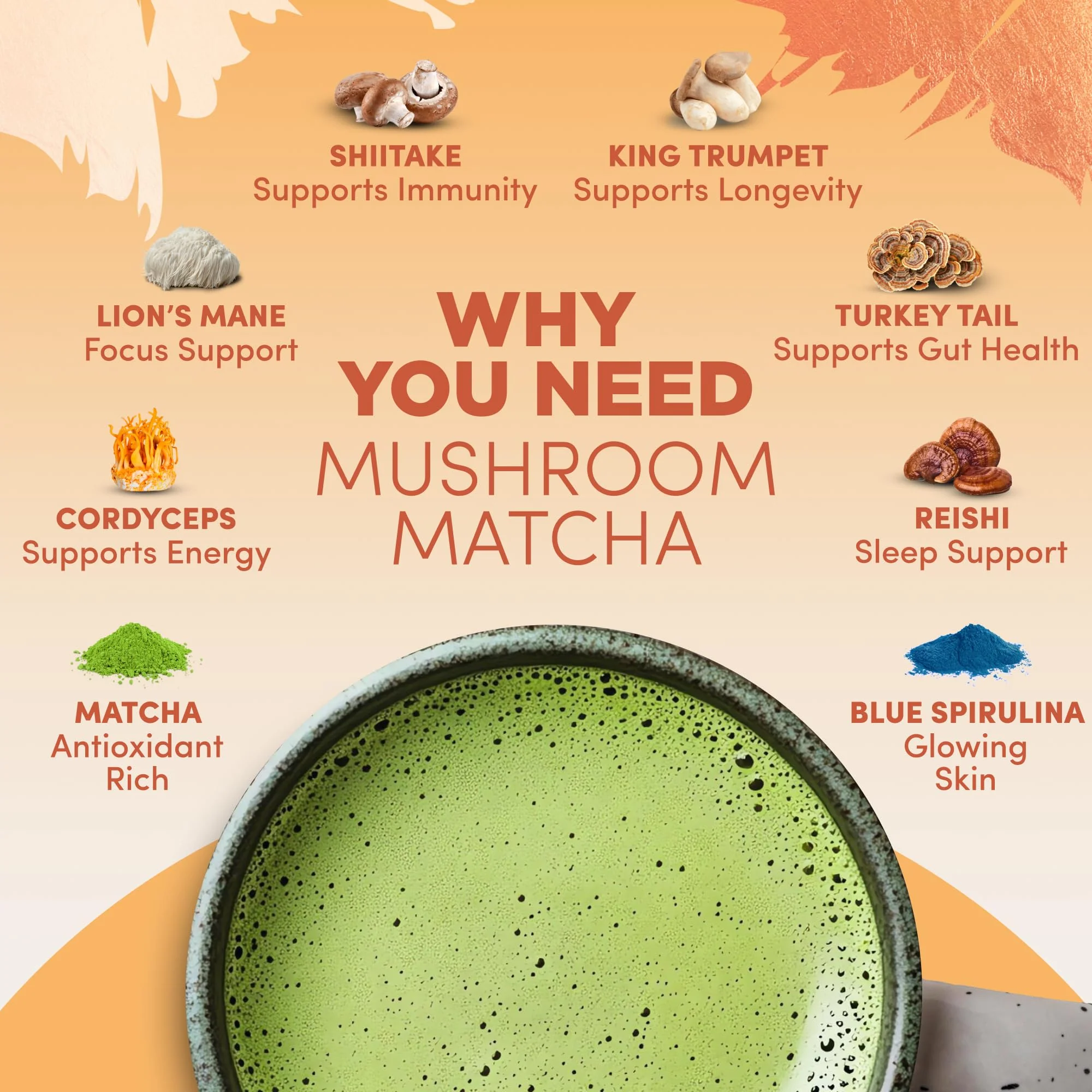 RYZE Superfoods Ultimate Energy Bundle – USDA Organic Mushroom Coffee, Mushroom Matcha & Probiotic Creamer - Image 6