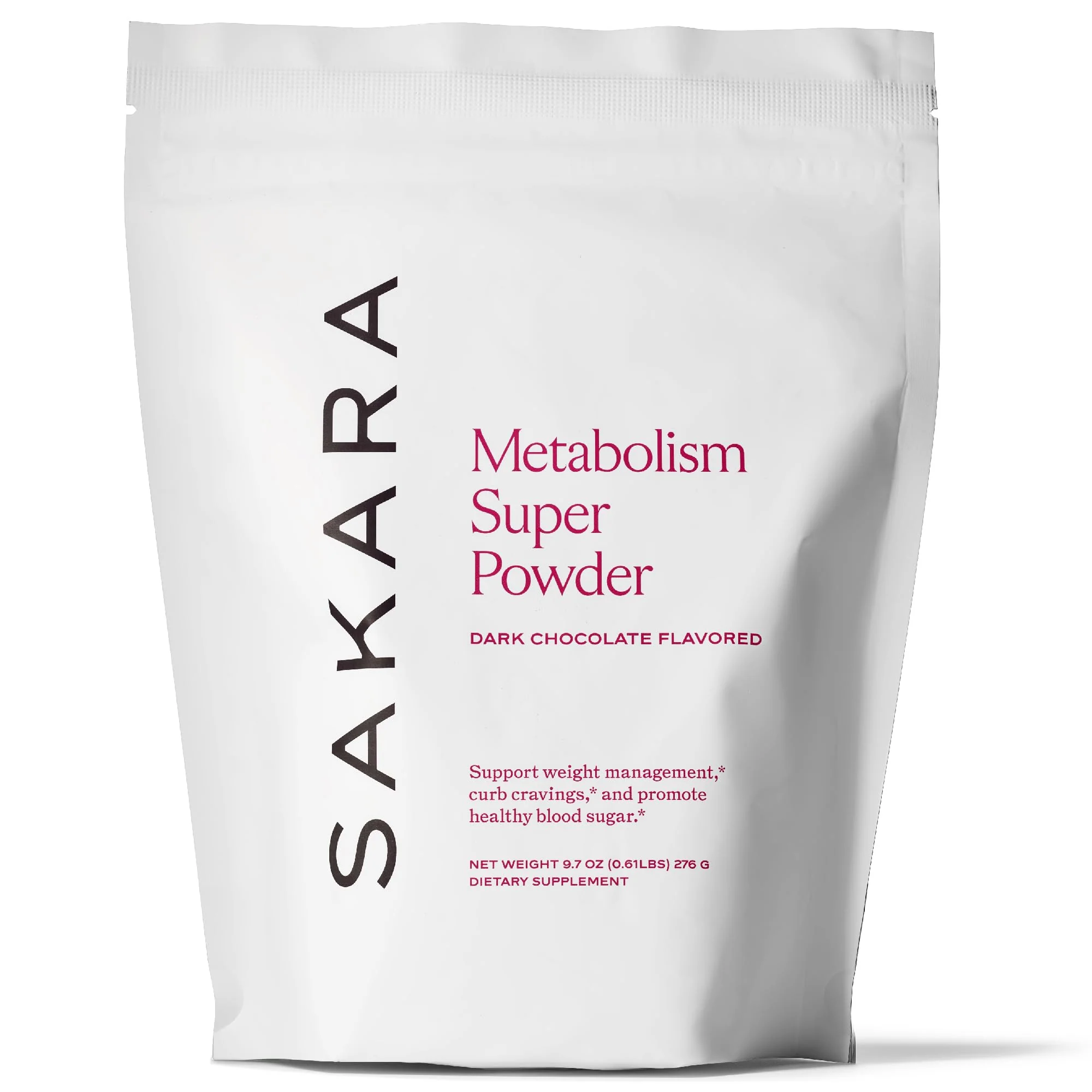 SAKARA Metabolism Super Powder – Appetite Control, Weight Management, Chocolate Flavor | Vegan & Non-GMO | 24 Servings