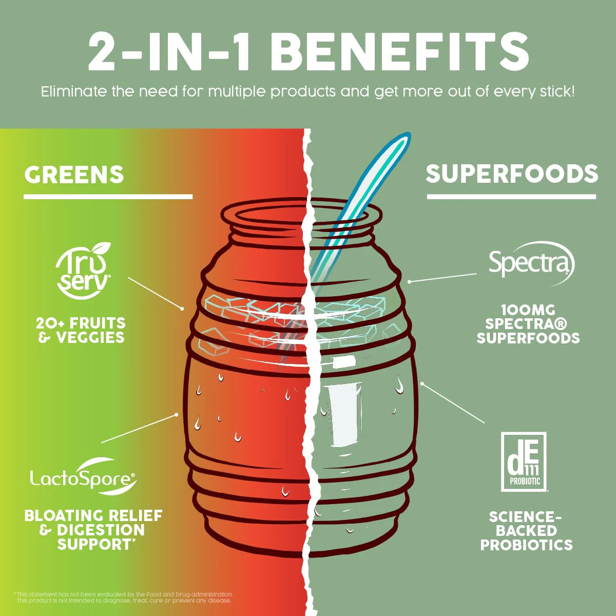 Salud 2-in-1 Greens Powder + Superfood Drink Mix – Strawberry Lime, 15 Servings (Vegan) - Image 4