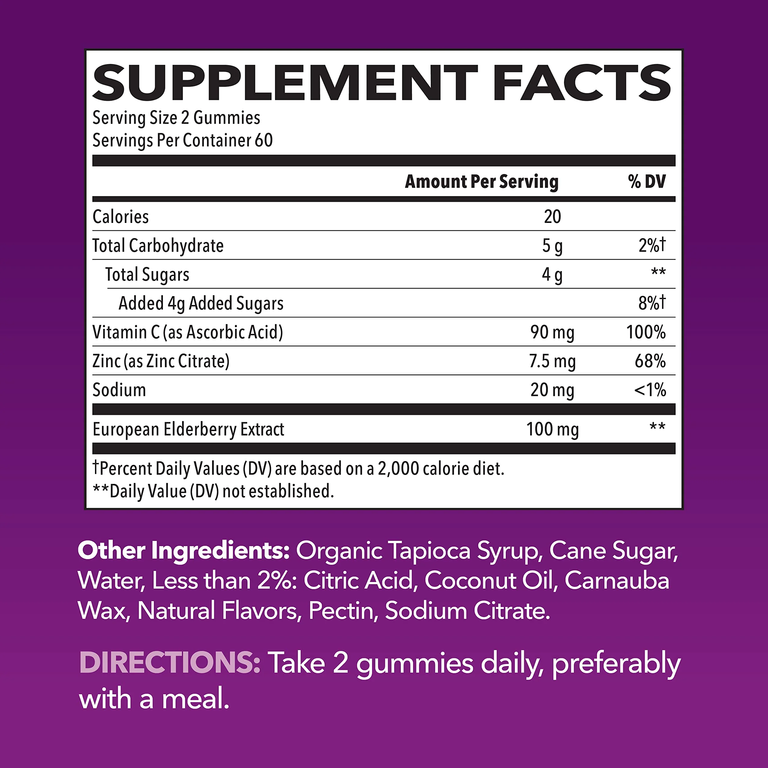 Sambucus Elderberry Gummies for Adults - Immune Support Supplement with Vitamin C and Zinc - Enhanced Formula for Daily Defense - 120 Count, 2 Month Supply, Berry Flavor - Convenient Wellness - Image 2