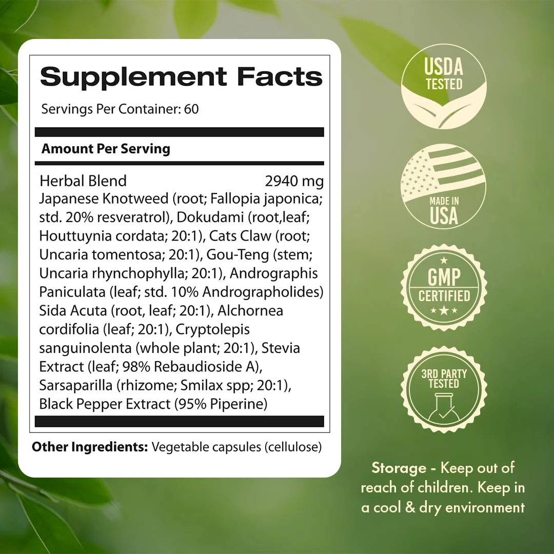 Samsara Herbs Tick Immune Support - 240 Capsules (Japanese Knotweed & Cat's Claw) - Image 10