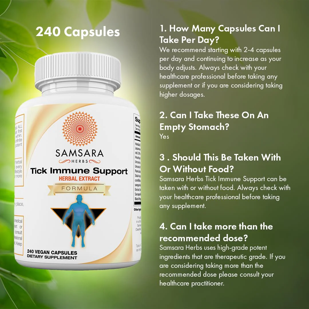 Samsara Herbs Tick Immune Support - 240 Capsules (Japanese Knotweed & Cat's Claw) - Image 5