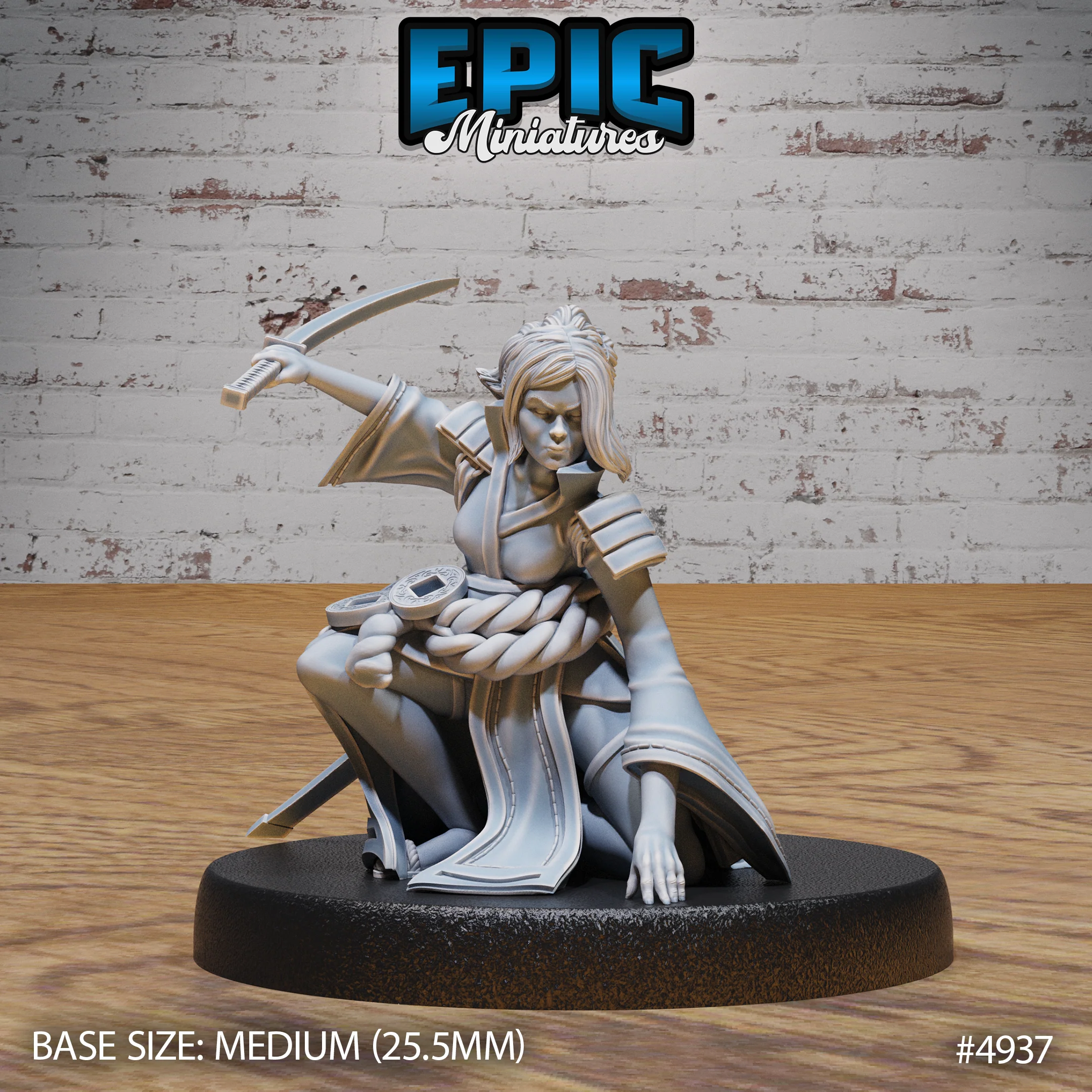 Samurai Woman #4935-#4937 | Epic Miniatures | D&D Tabletop Miniature | Elegant and Fierce Warrior for Fantasy Roleplaying - Image 6