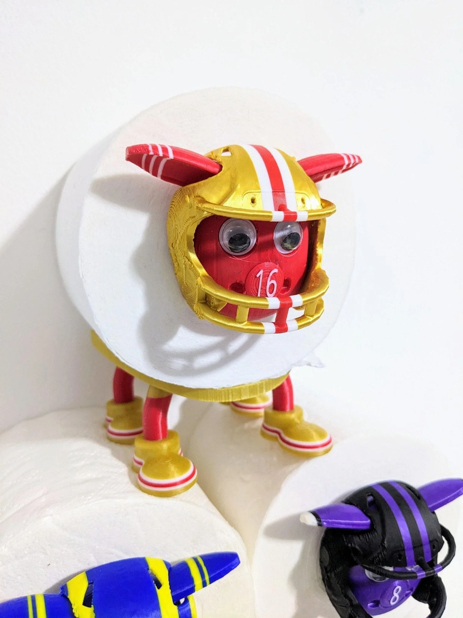 San Francisco 49ers American football sheep spare toilet roll holder, NFL Gift - Image 2