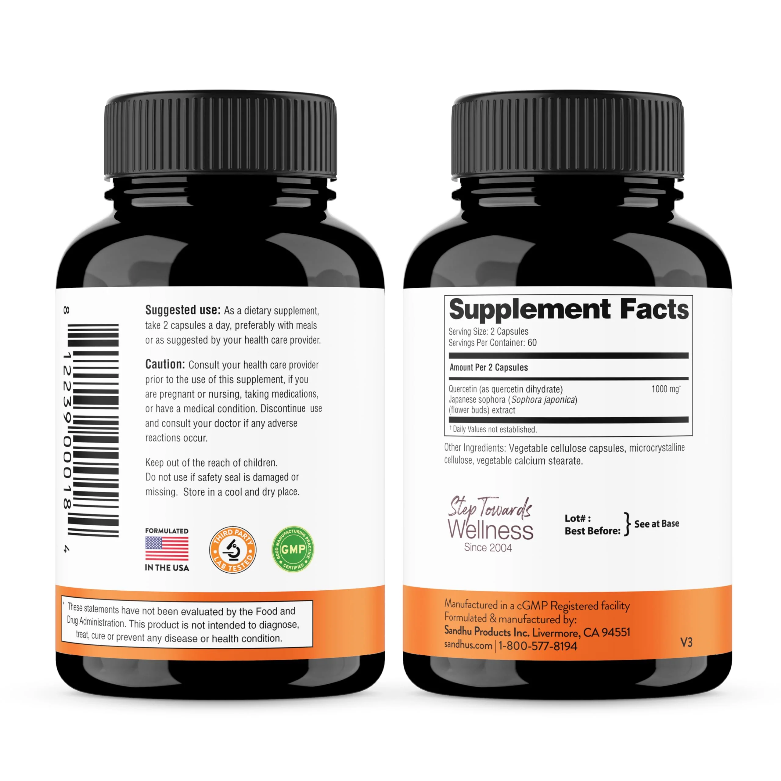Sandhu's Quercetin Vegetarian Capsules – 120 Count | Immune Support & Respiratory Health - Image 7