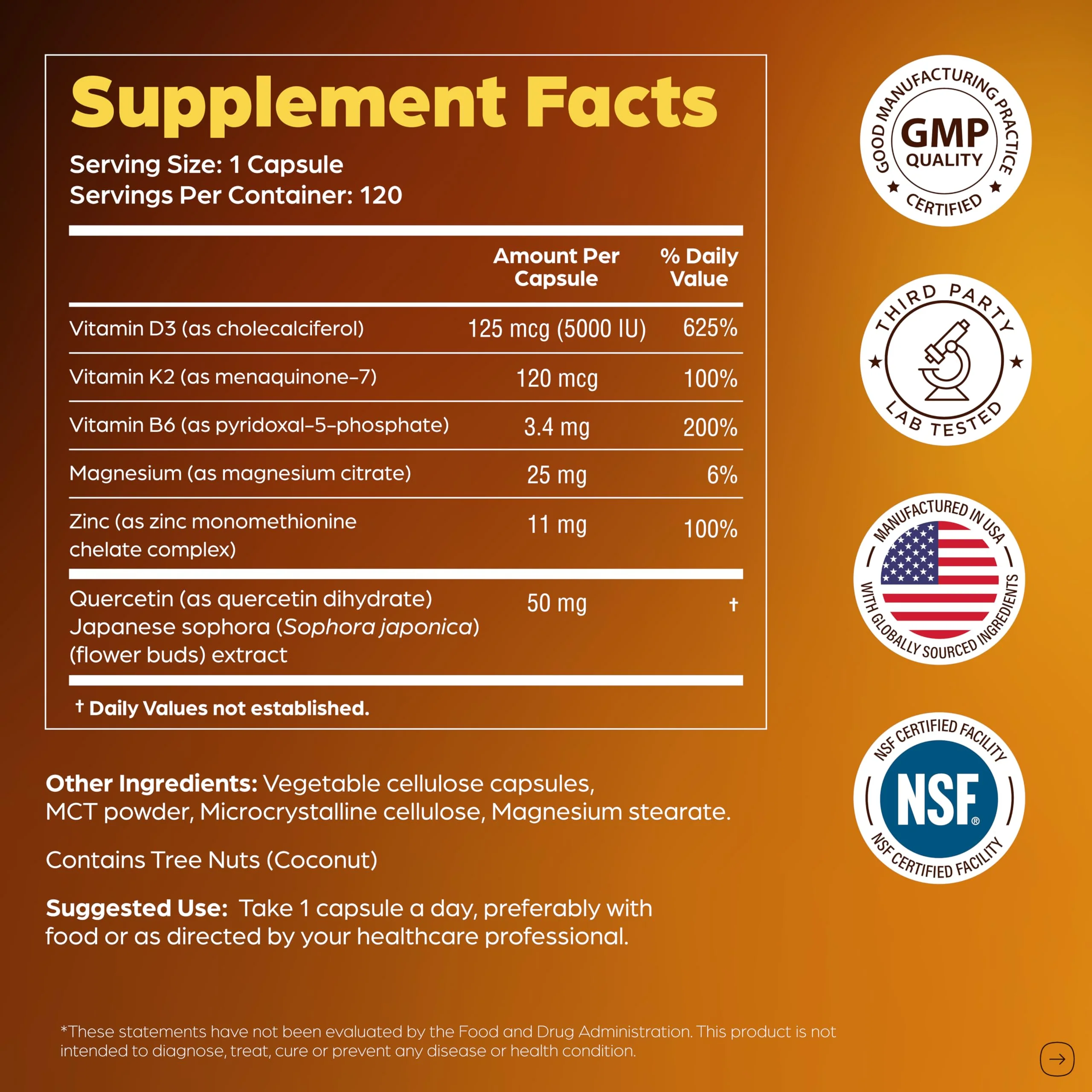 Sandhu's Vitamin D3 K2 Magnesium 5000 IU - 120 Capsule Pack | D3K2 for Energy, Immunity & Bone Health - Image 7