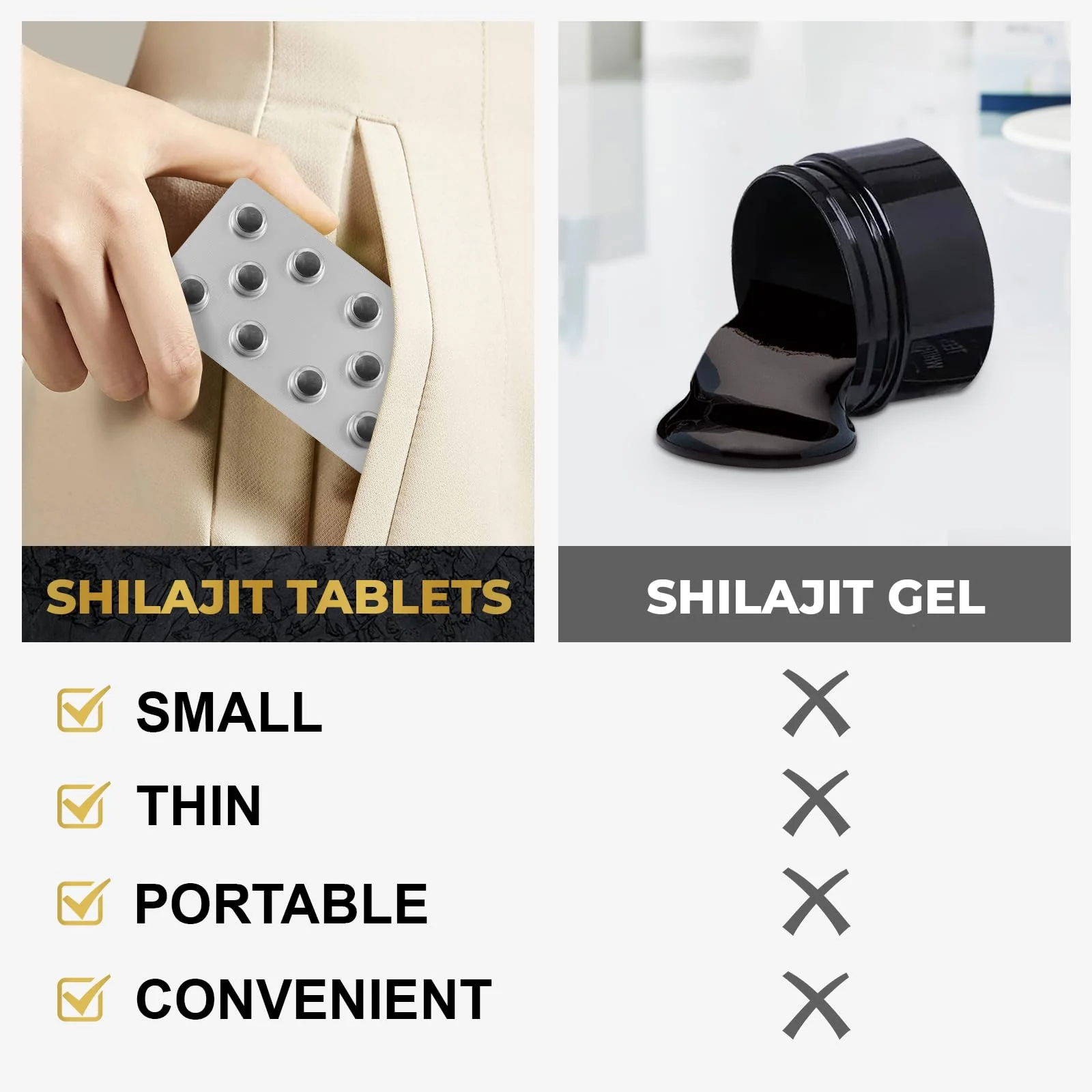 Santegra 30,000 mg Shilajit Tablets – 100% Pure Himalayan Shilajit Resin, Fulvic Acid & 85+ Minerals, 480 Count - Image 4