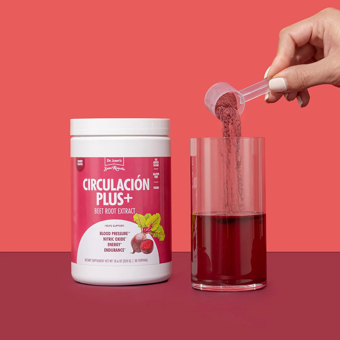 Santo Remedio Circulacion Plus – Beetroot Extract for Circulation & Heart Health, Cherry Flavor, Vegan, 30 Servings - Image 4