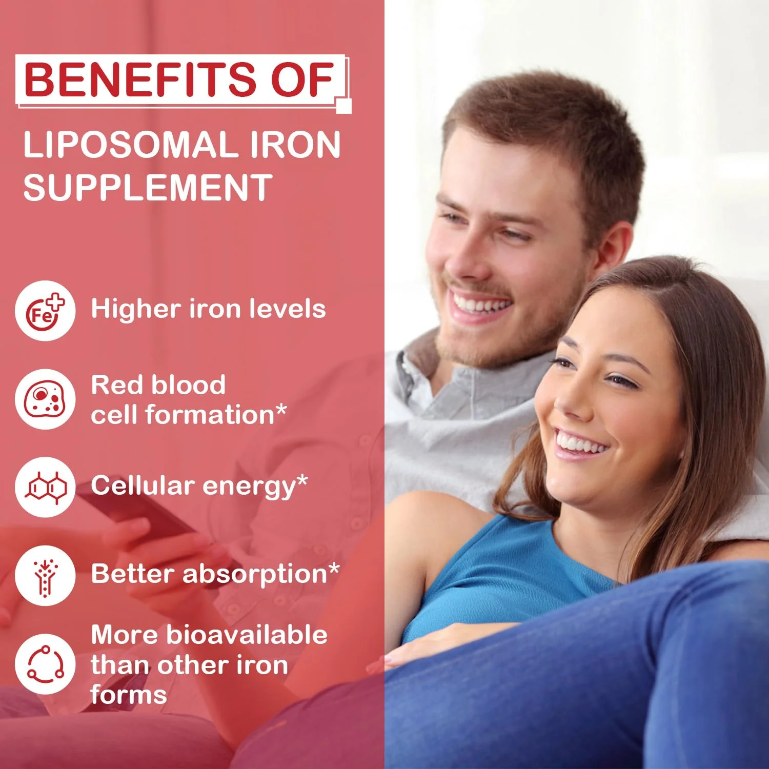 Sapotax Liposomal Fe Iron Supplement for Women & Men – 65 mg Iron, Folic Acid & B12 (60 Softgels, 2 Bottles) - Image 13