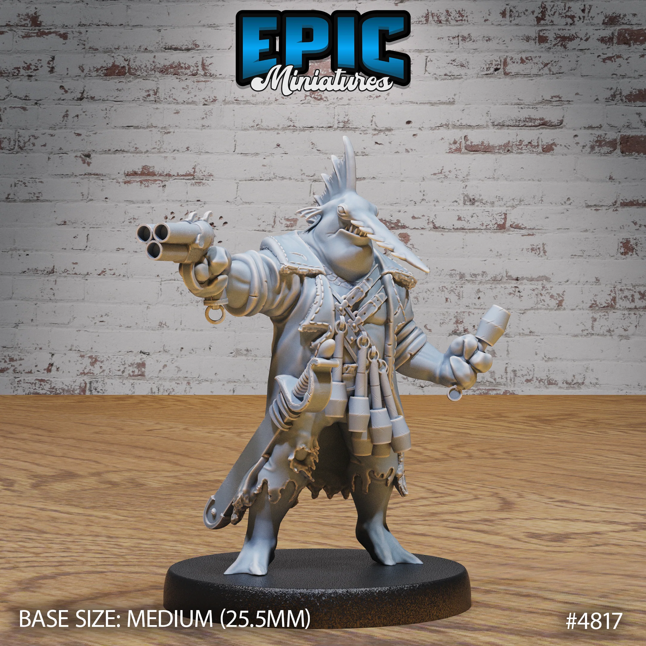 Sawhead Pirate #4817-#4819 by Epic Miniatures - Mysterious Ocean | DnD Tabletop Miniatures (28mm Scale) - Image 2