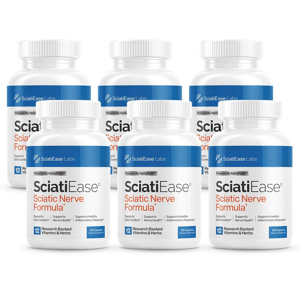SciatiEase Sciatic Nerve Health Support Supplement | AlphaPalm, Pea, B-Complex, 300mg Alpha Lipoic Acid | 6 Bottles - Image 10