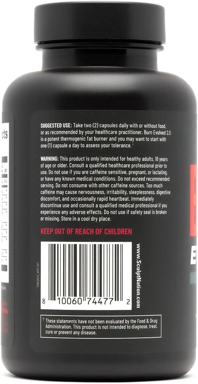Sculpt Nation Burn Thermogenic Fat Burner for Men & Women – Daytime Metabolism Booster | Capsimax, Chromax, Patented Ingredients | 60 Veggie Pills - Image 13