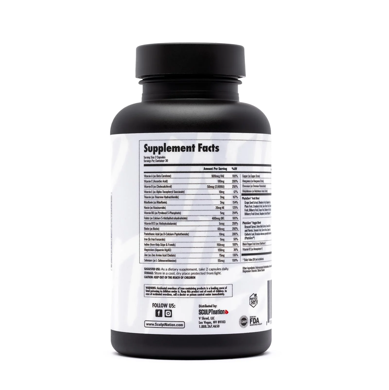 Sculpt Nation by V Shred Multivitamin – Daily Multivitamin for Women & Men | 60 Capsules - Image 4