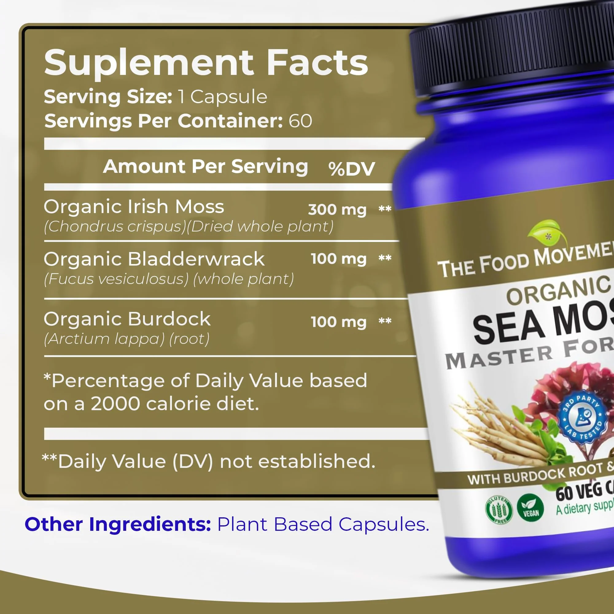 Sea Moss Master Formula with Burdock & Bladderwrack | Gut Health | The Food Movement Co. - Image 6