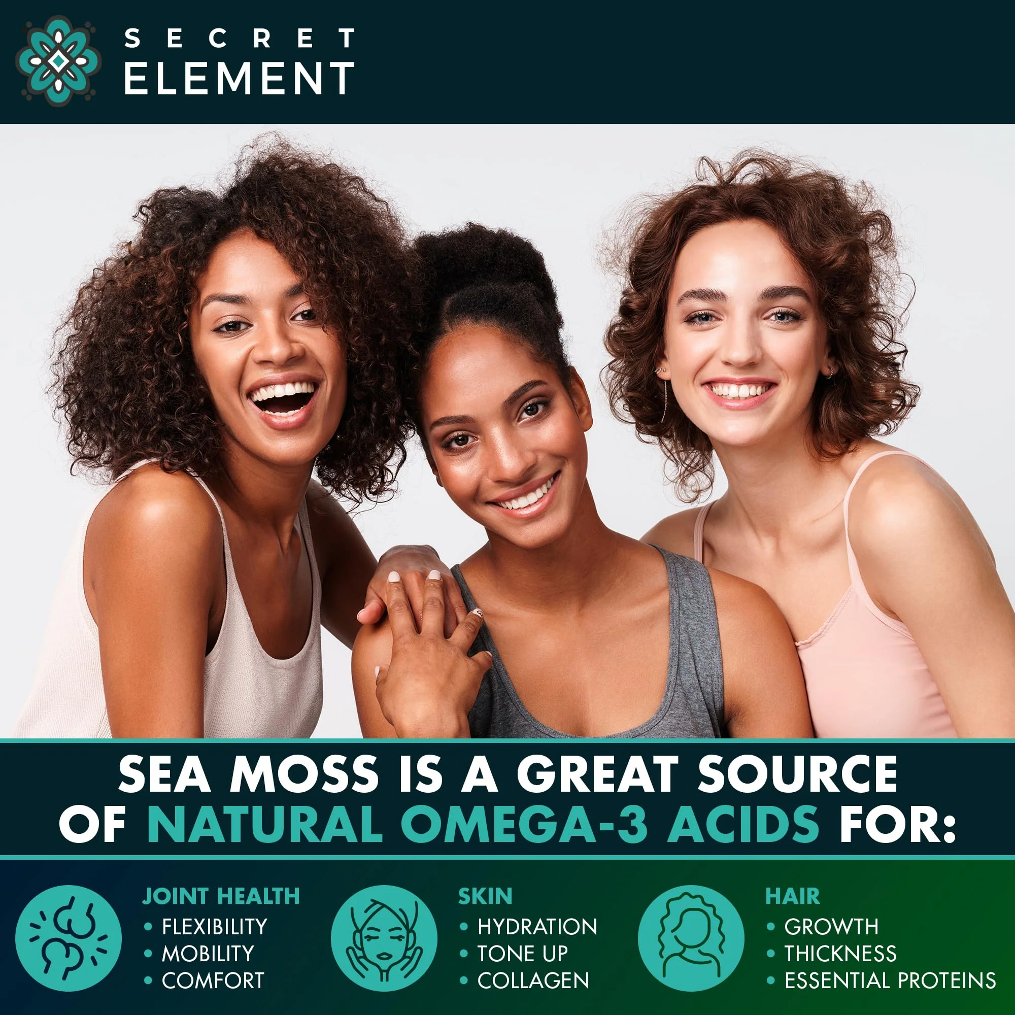 Secret Element Sea Moss Capsules – Irish Sea Moss with Burdock Root, Bladderwrack & Muira Puama for Immunity, Gut, and Energy (2 Pack) - Image 12