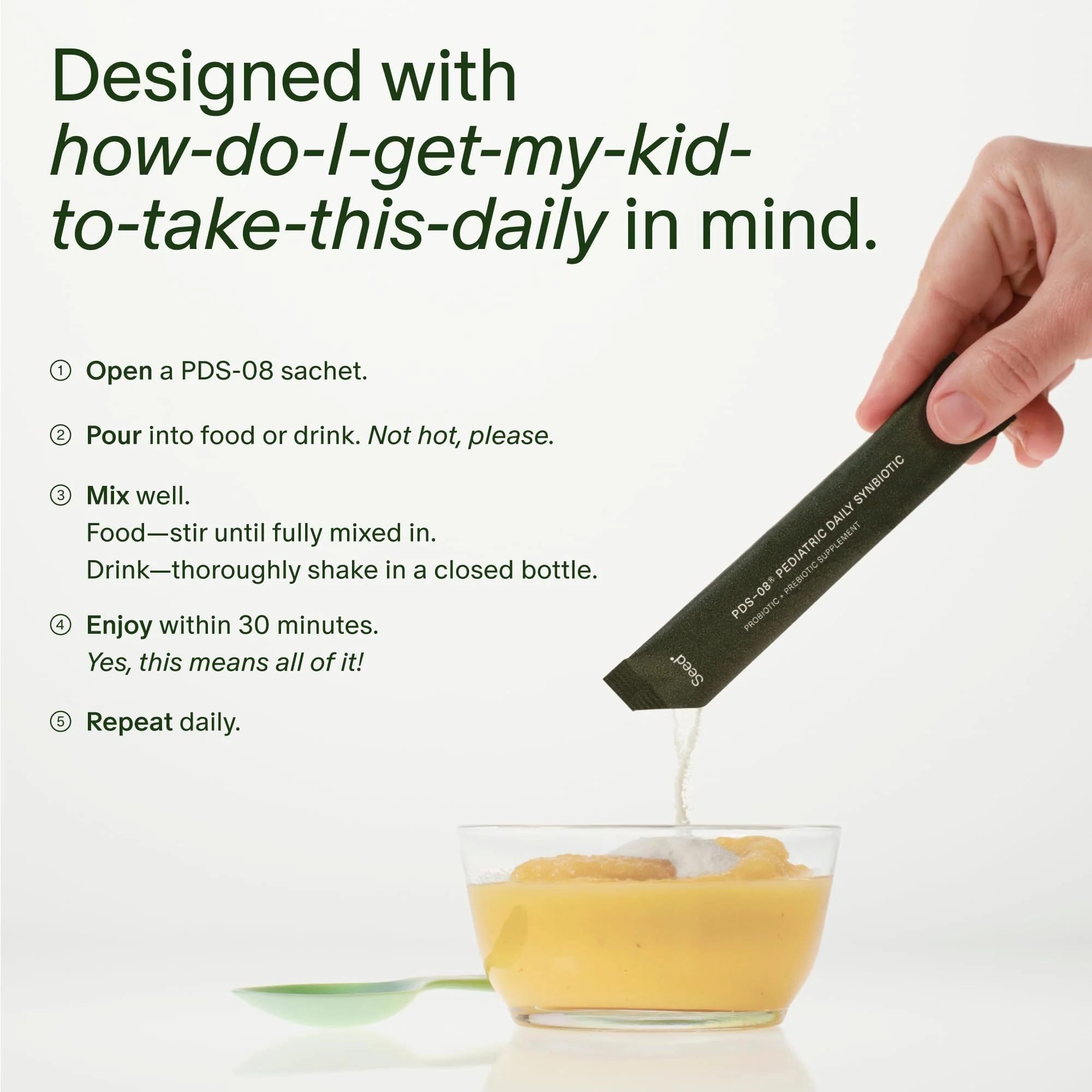Seed PDS-08 Pediatric Daily Synbiotic for Kids 3–17 | Fiber-Based Prebiotic & Probiotic - Image 3