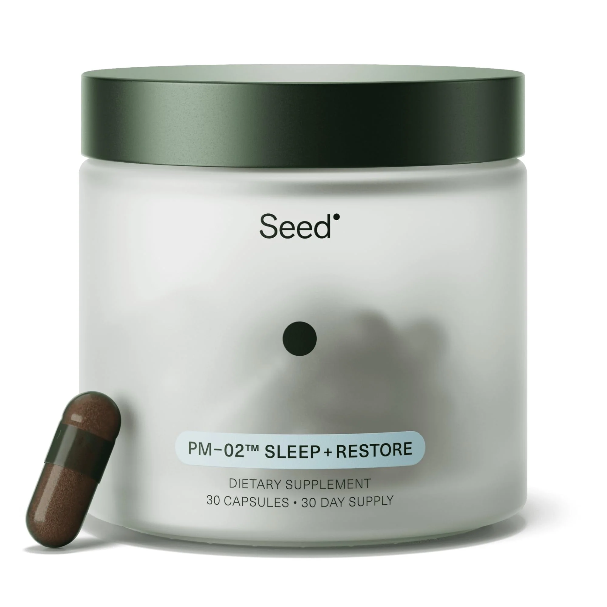 Seed PM-02 Sleep + Restore - Melatonin + Ashwagandha Sleep Aid (30-Day, Vegan)