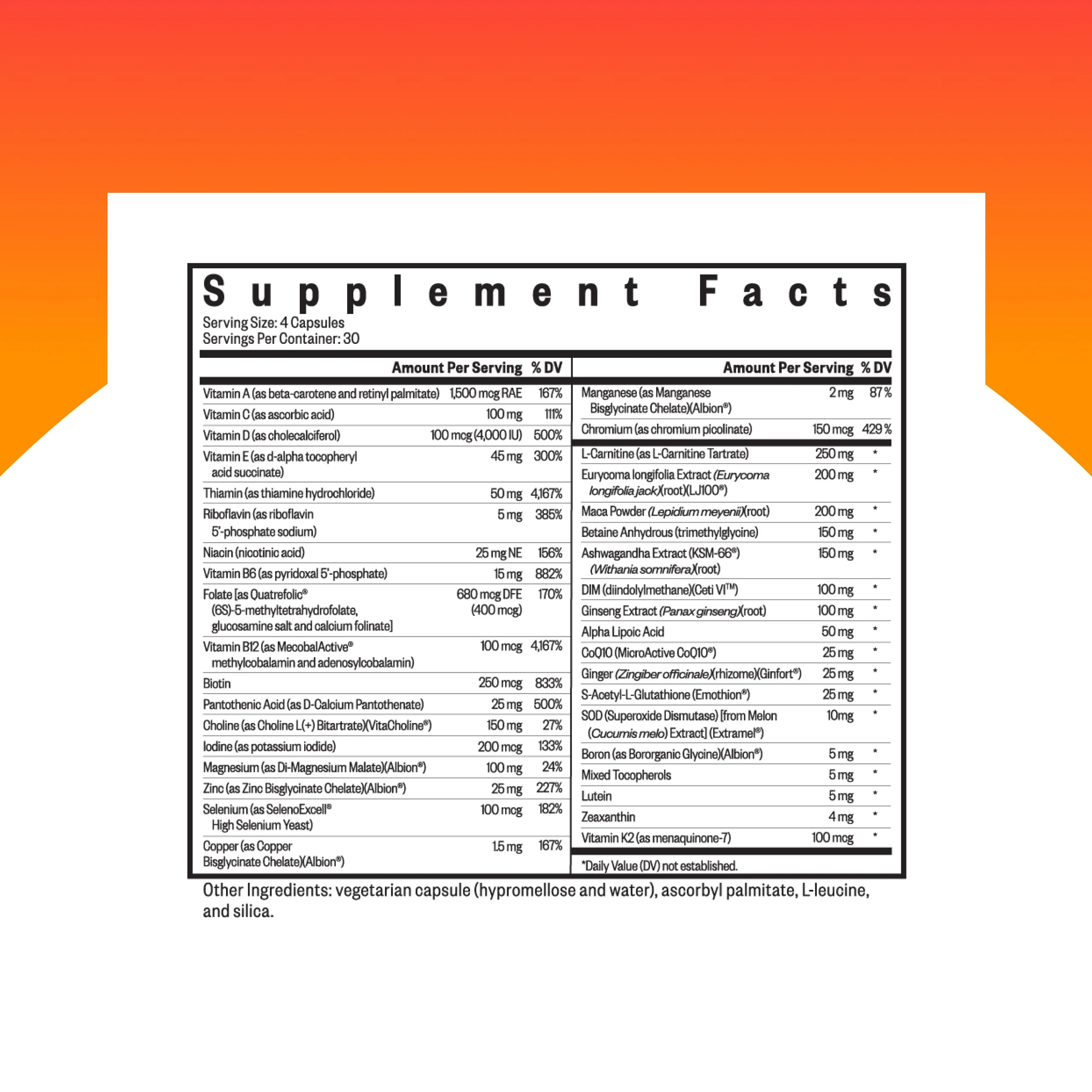 Seeking Health Optimal Man Multivitamin — Zinc, Active Folate & Alpha-Lipoic Acid for Energy & Brain Health | 30 Servings - Image 2
