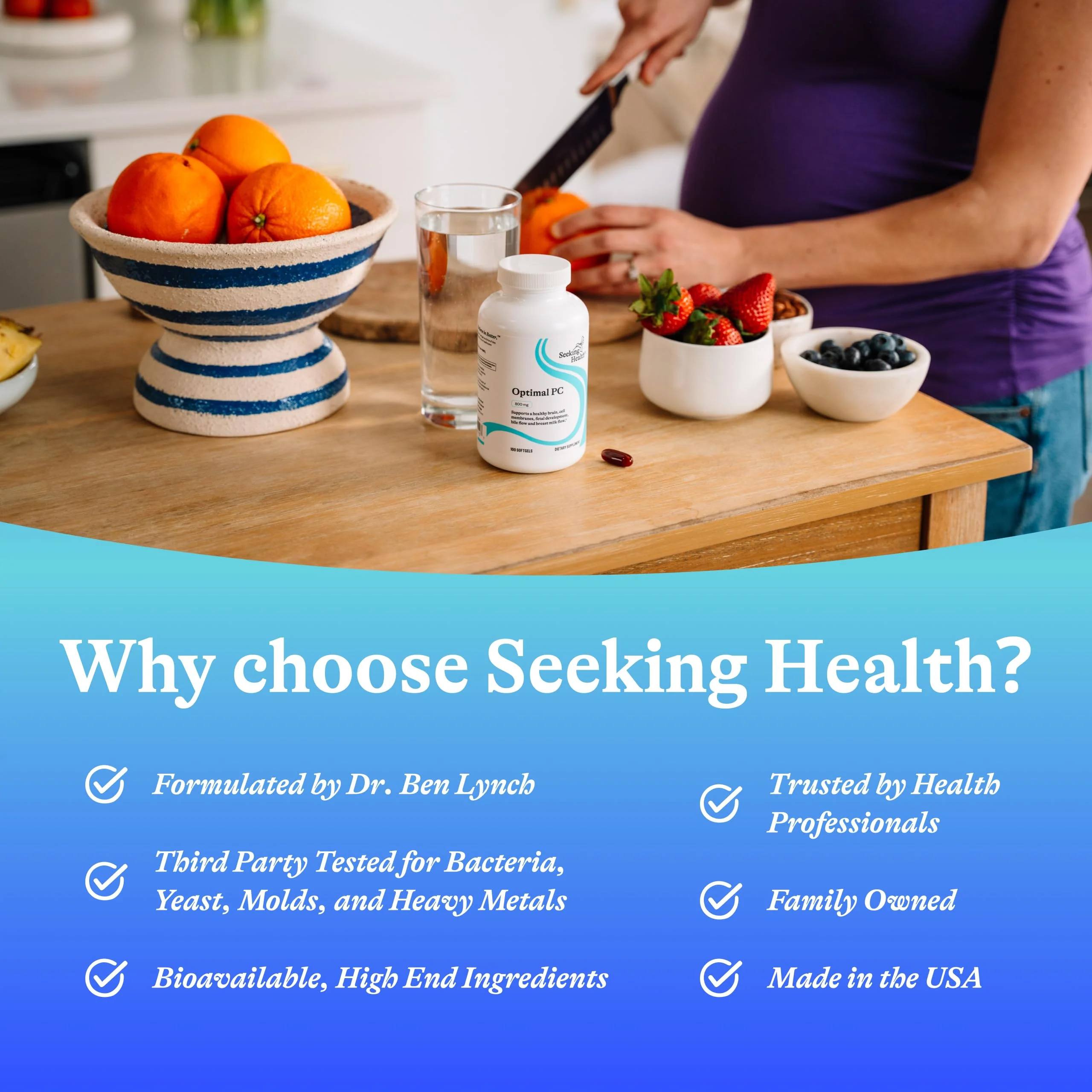 Seeking Health Optimal PC – Choline for Brain & Liver Health, 90 Softgels - Image 8