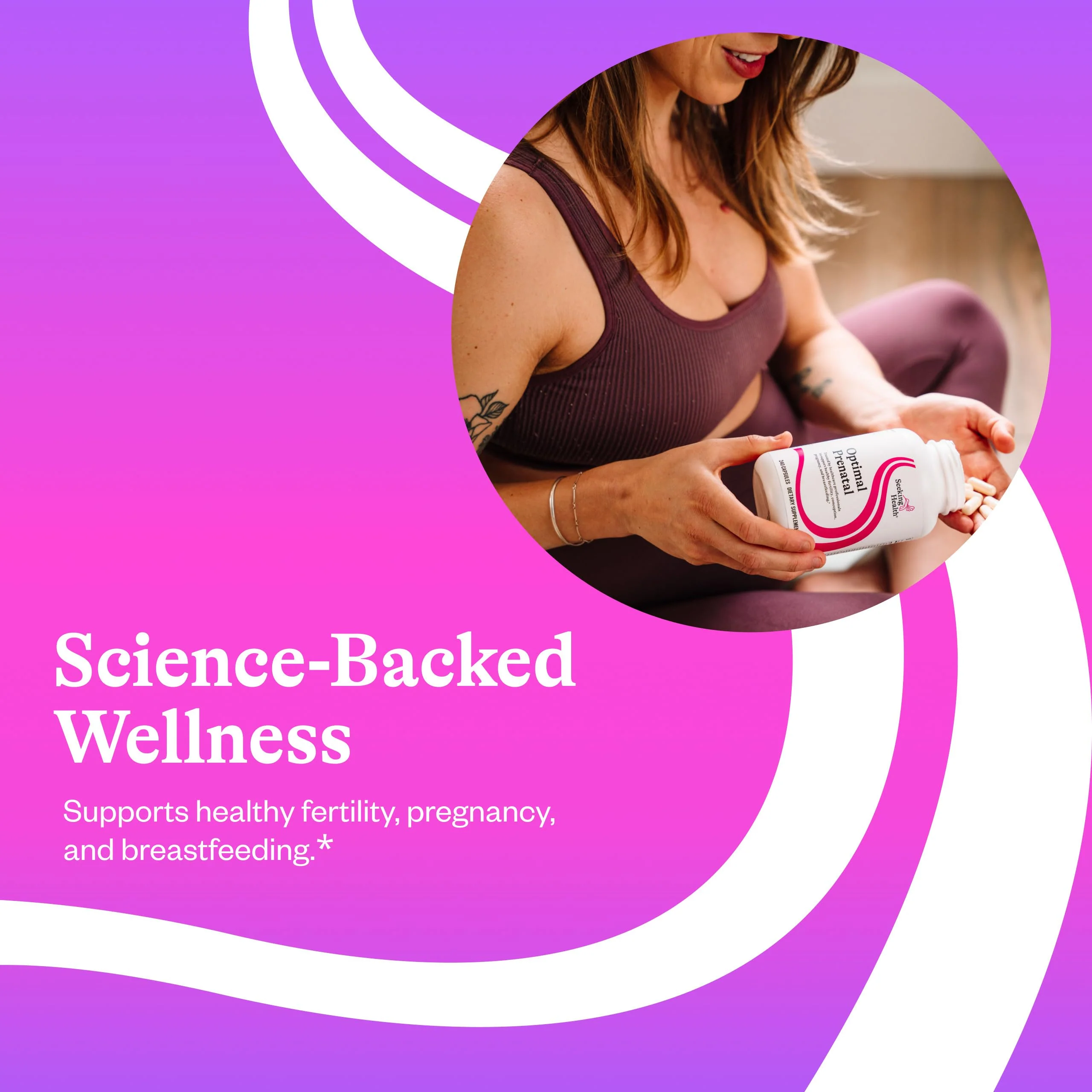 Seeking Health Optimal Prenatal - Vegetarian Prenatal Vitamin with B12, L-Methylfolate & Choline - 240 Capsules - Image 4