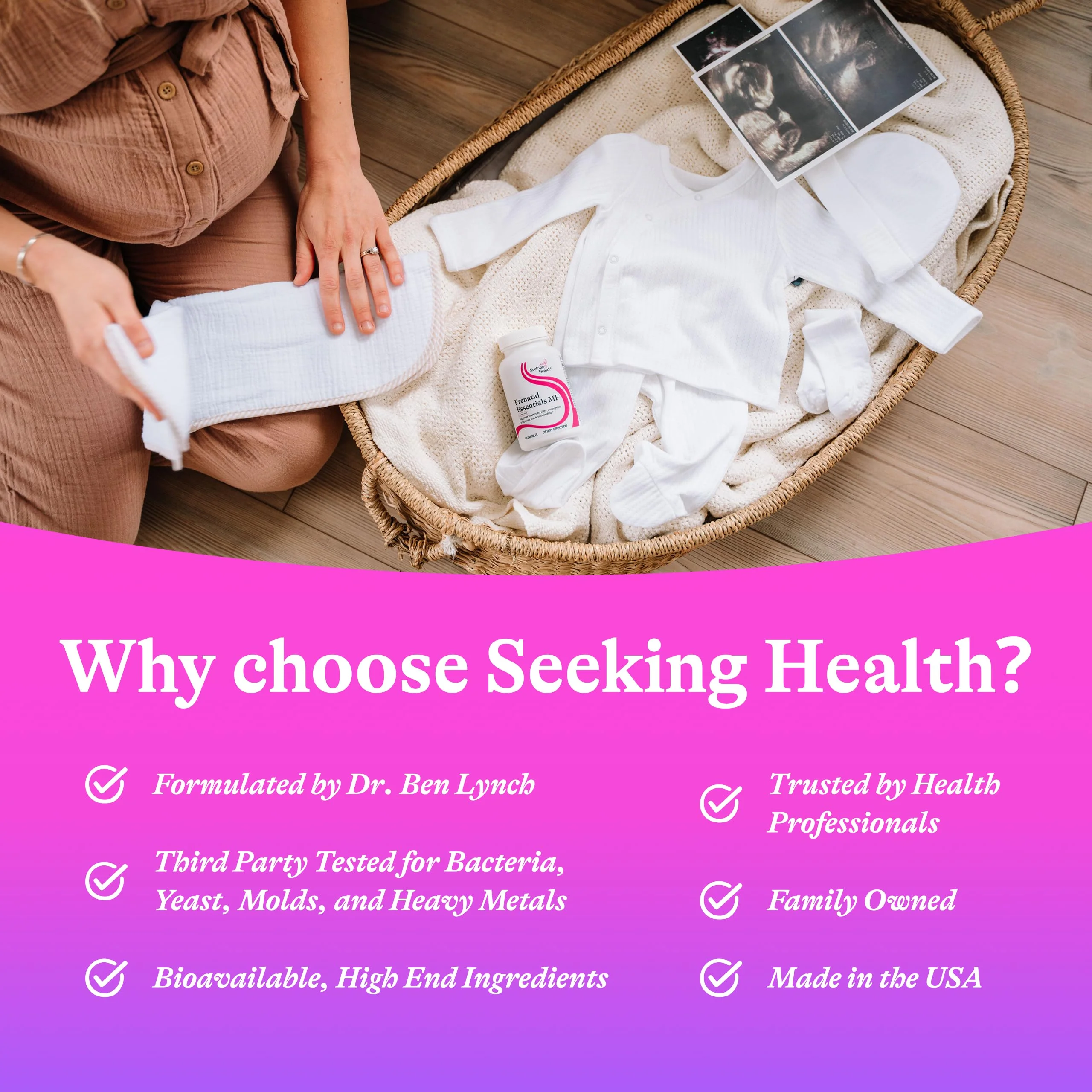 Seeking Health Prenatal Essentials MF – Methyl-Free Prenatal Vitamin for Brain Development & Methylation - Image 6