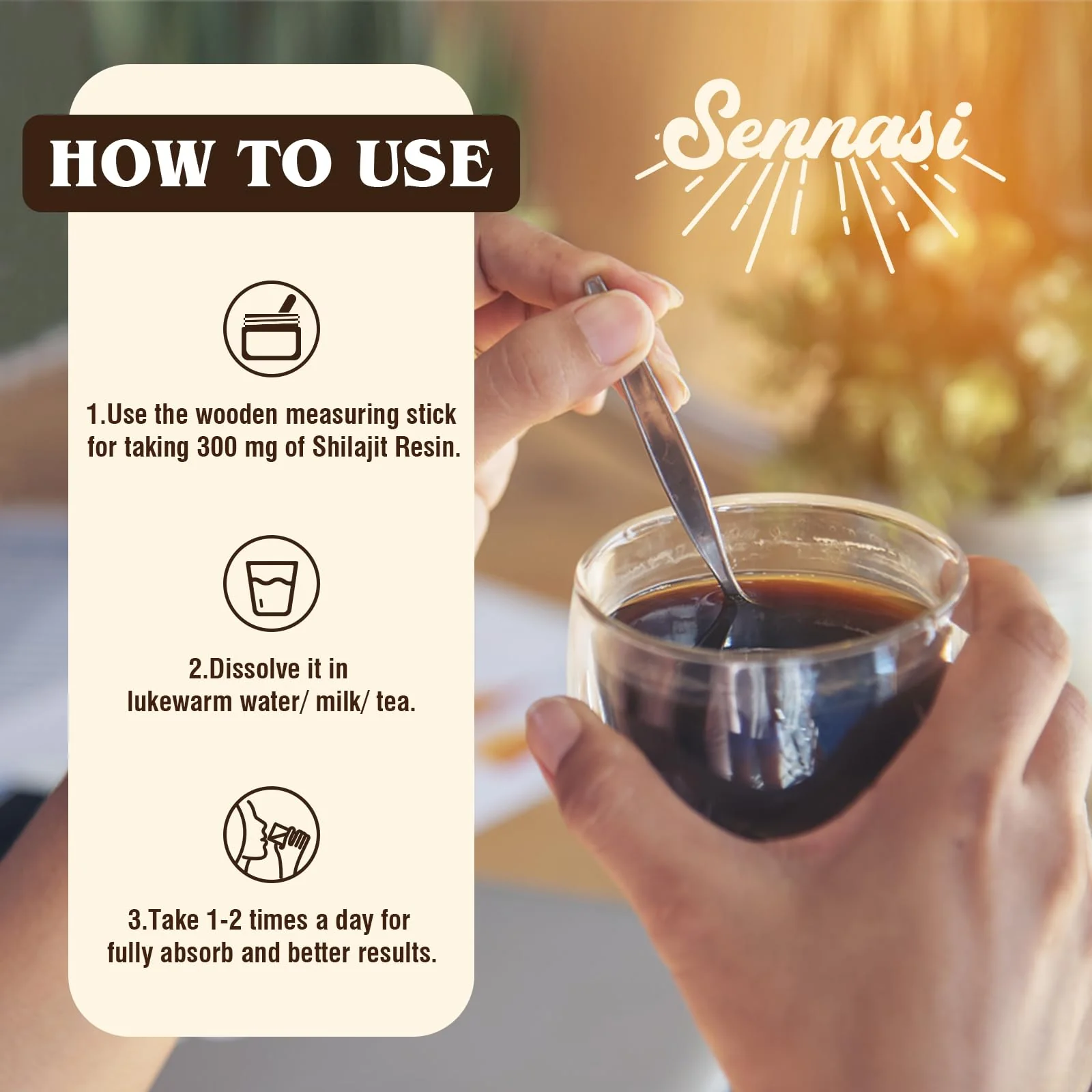 Sennasi Shilajit Pure Himalayan Resin – 600mg, 85+ Minerals, 30g - Image 13
