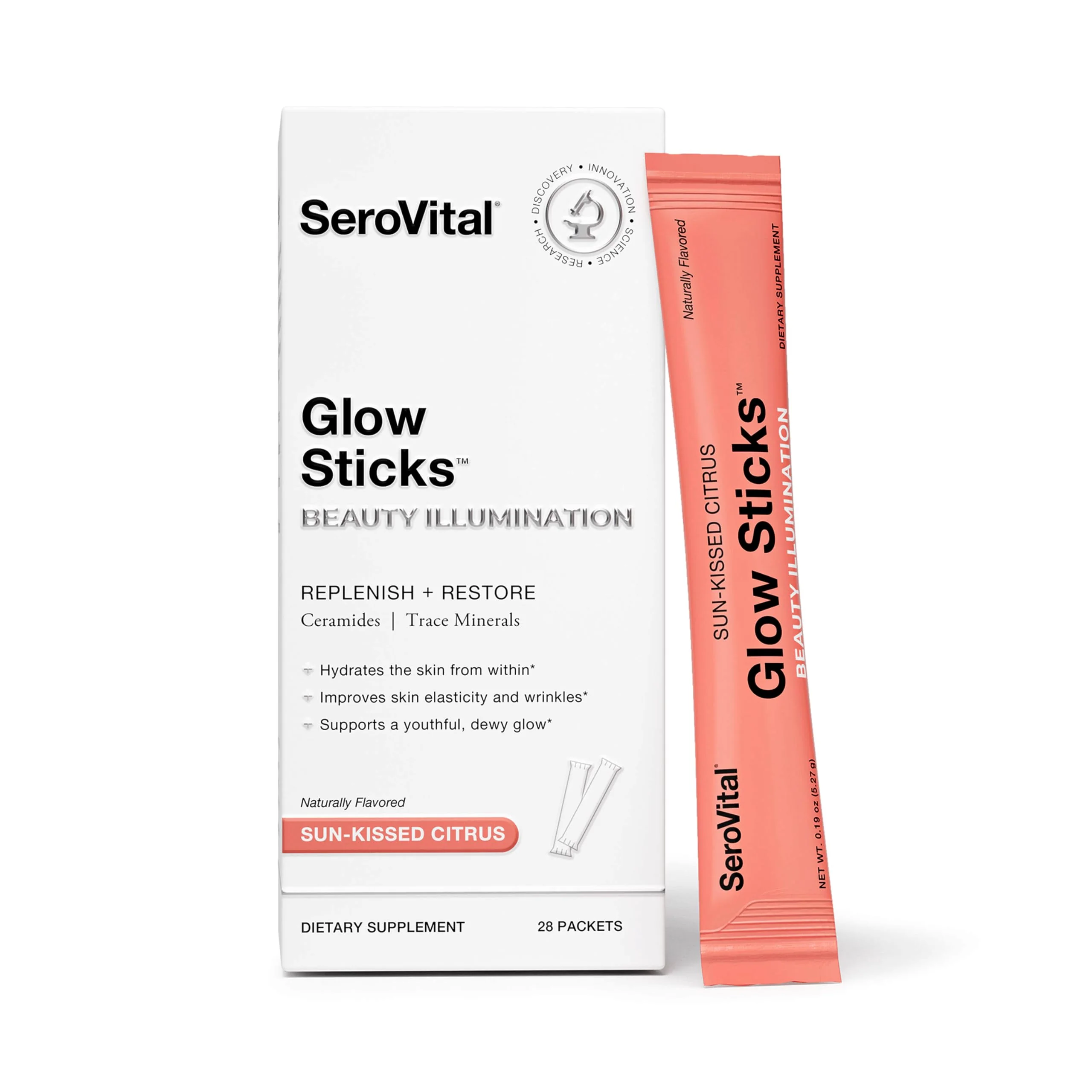 Serovital Glow Sticks: Sugar-Free Powder Drink Mix for Skin Hydration (14 Days) with Hyaluronic Acid & Ceramides - Image 8