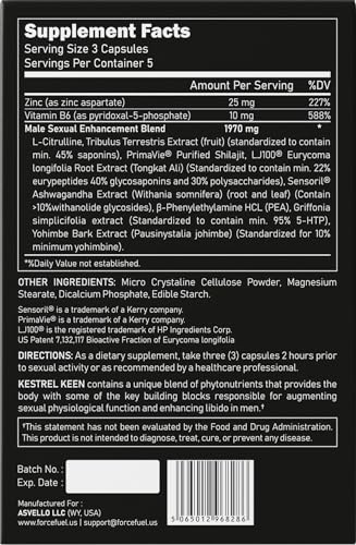Sex Pills for Men – Last Longer in Bed and Enhance Erection Sensitivity – Includes Lab-Tested LJ100 Tongkat Ali, Sensoril Ashwagandha & PrimaVie Shilajit – 15 Caps for Men Aged 20-60 – Kestrel Keen - Image 9