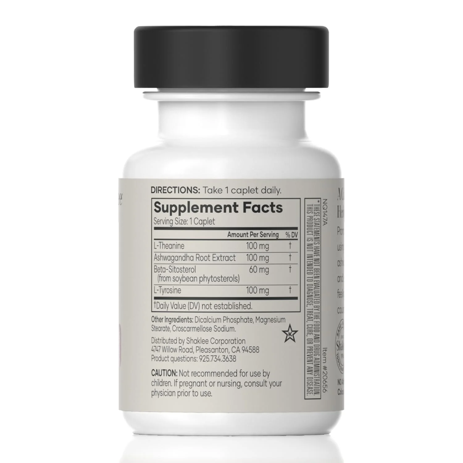 Shaklee - Stress Relief Complex - Calming Blend of L-theanine, Ashwagandha, Beta-sitosterol, and L-tyrosine - Promotes Relaxation without Drowsiness - 1 Caplet Daily - Adults Supplement - 30 Caplets - Image 2