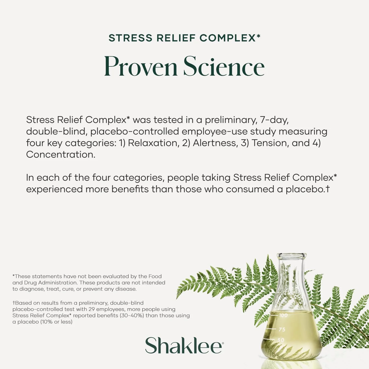 Shaklee - Stress Relief Complex - Calming Blend of L-theanine, Ashwagandha, Beta-sitosterol, and L-tyrosine - Promotes Relaxation without Drowsiness - 1 Caplet Daily - Adults Supplement - 30 Caplets - Image 8