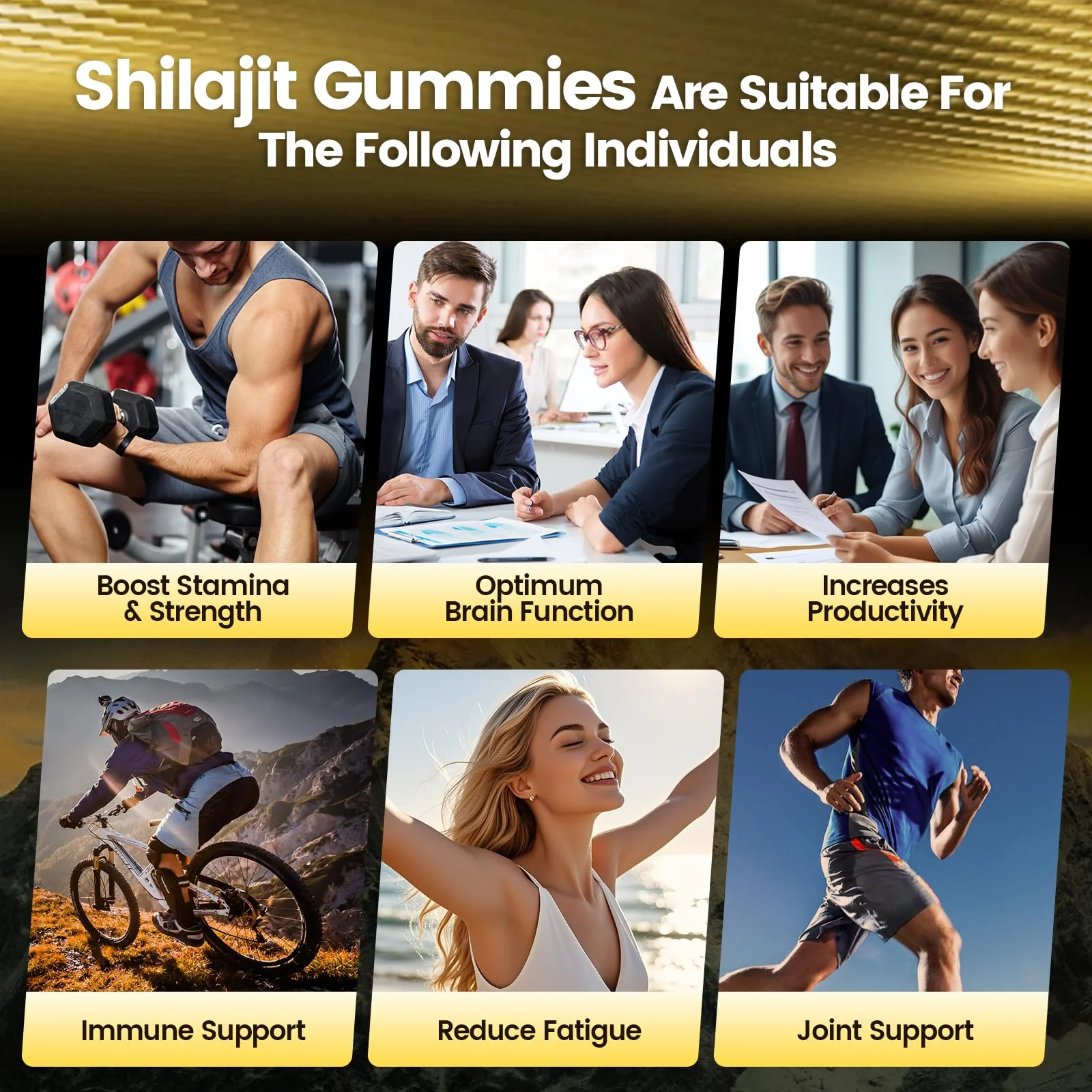 Shilajit Gummies, Shilajit for Men & Women | 4000mg High Potency 10-in-1 Formula with Pure Himalayan Shilajit, Ashwagandha, and 75% Fulvic Acid | Sugar-Free Vegan, 85+ Trace Minerals - Image 4