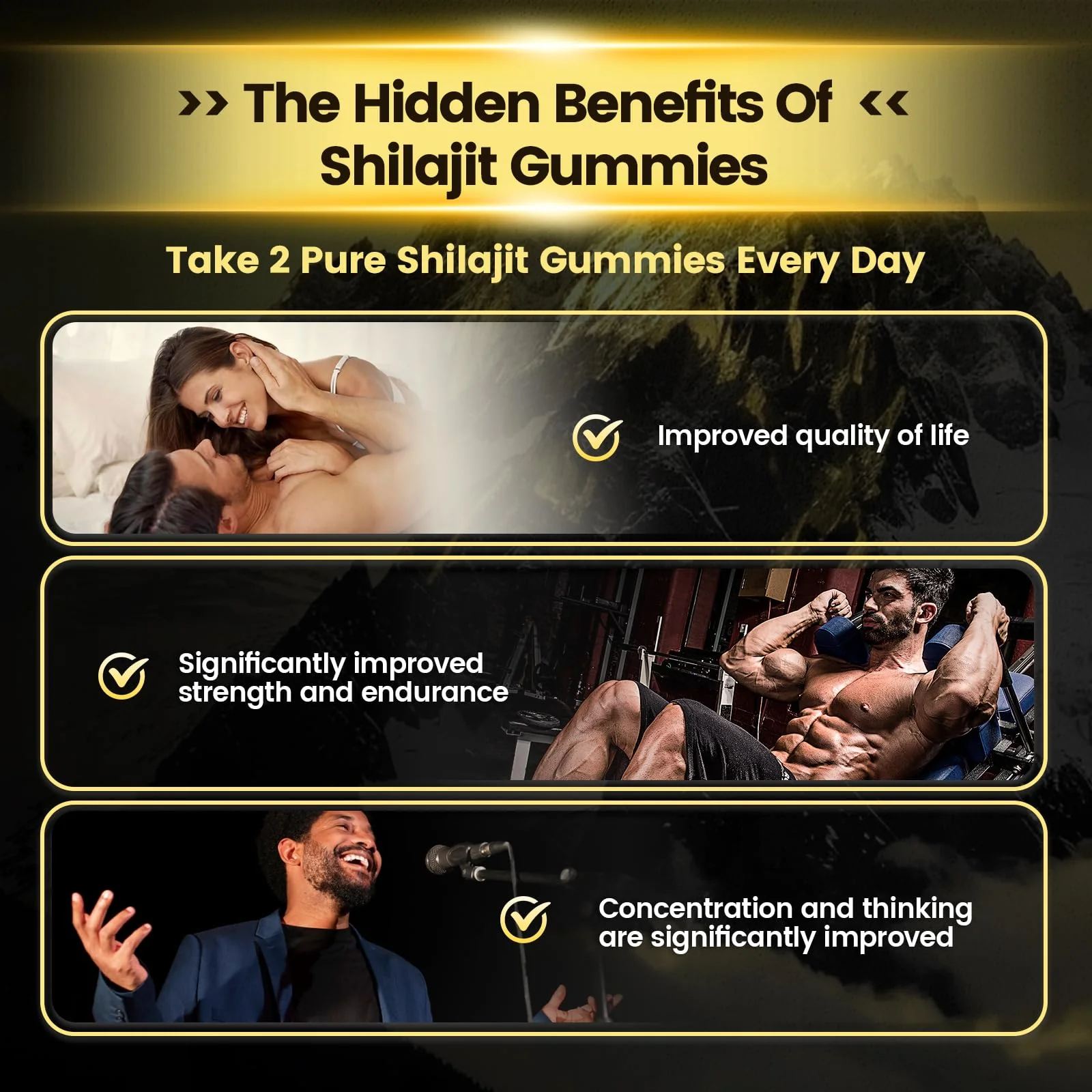 Shilajit Gummies, Shilajit for Men & Women | 4000mg High Potency 10-in-1 Formula with Pure Himalayan Shilajit, Ashwagandha, and 75% Fulvic Acid | Sugar-Free Vegan, 85+ Trace Minerals - Image 5