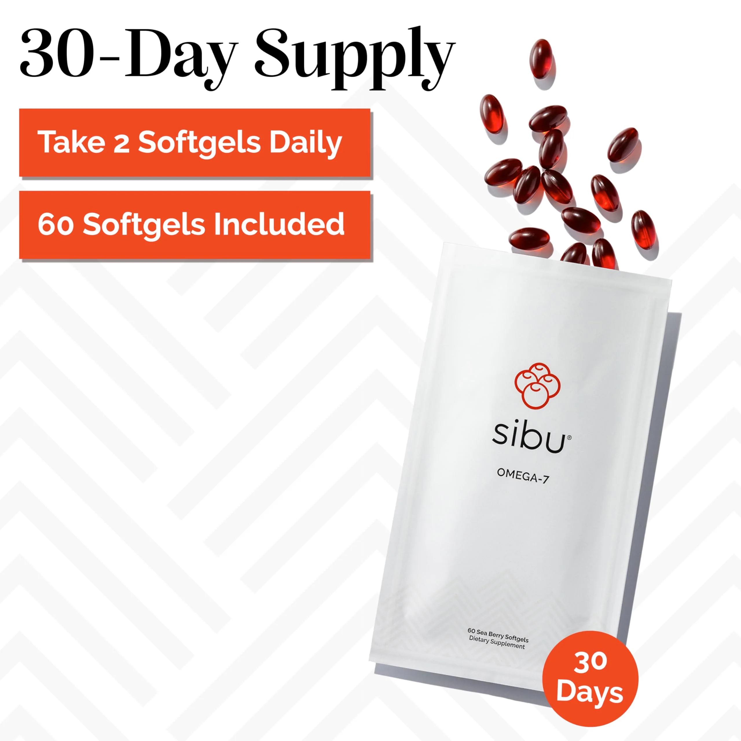 Sibu Sea Buckthorn Omega-7 Softgels – 30-Day Refill Sachet | Healthy Skin, Hair & Nails - Image 6