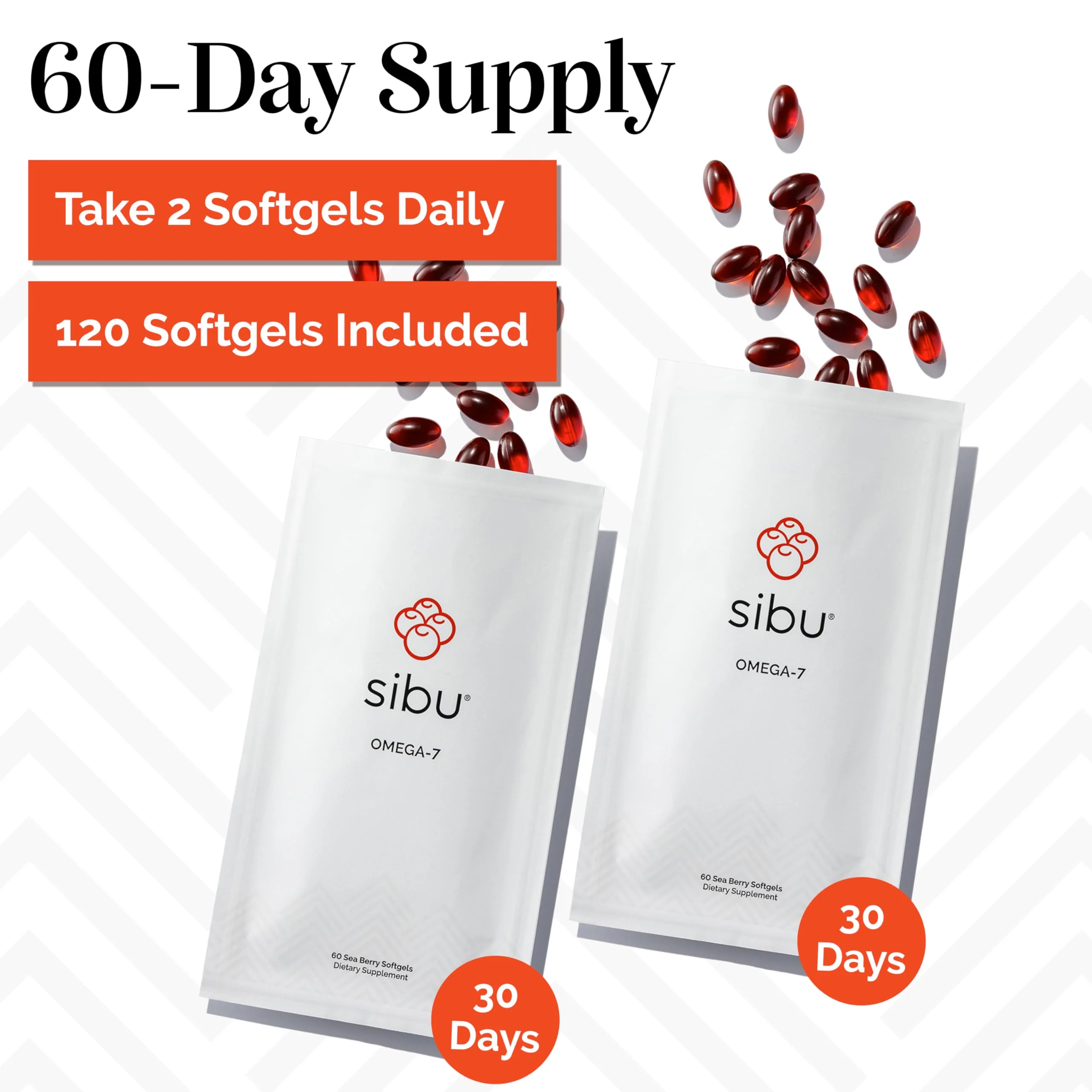 Sibu Sea Buckthorn Omega-7 Softgels – 60-Day Refill Sachet for Healthy Skin, Hair & Nails - Image 6
