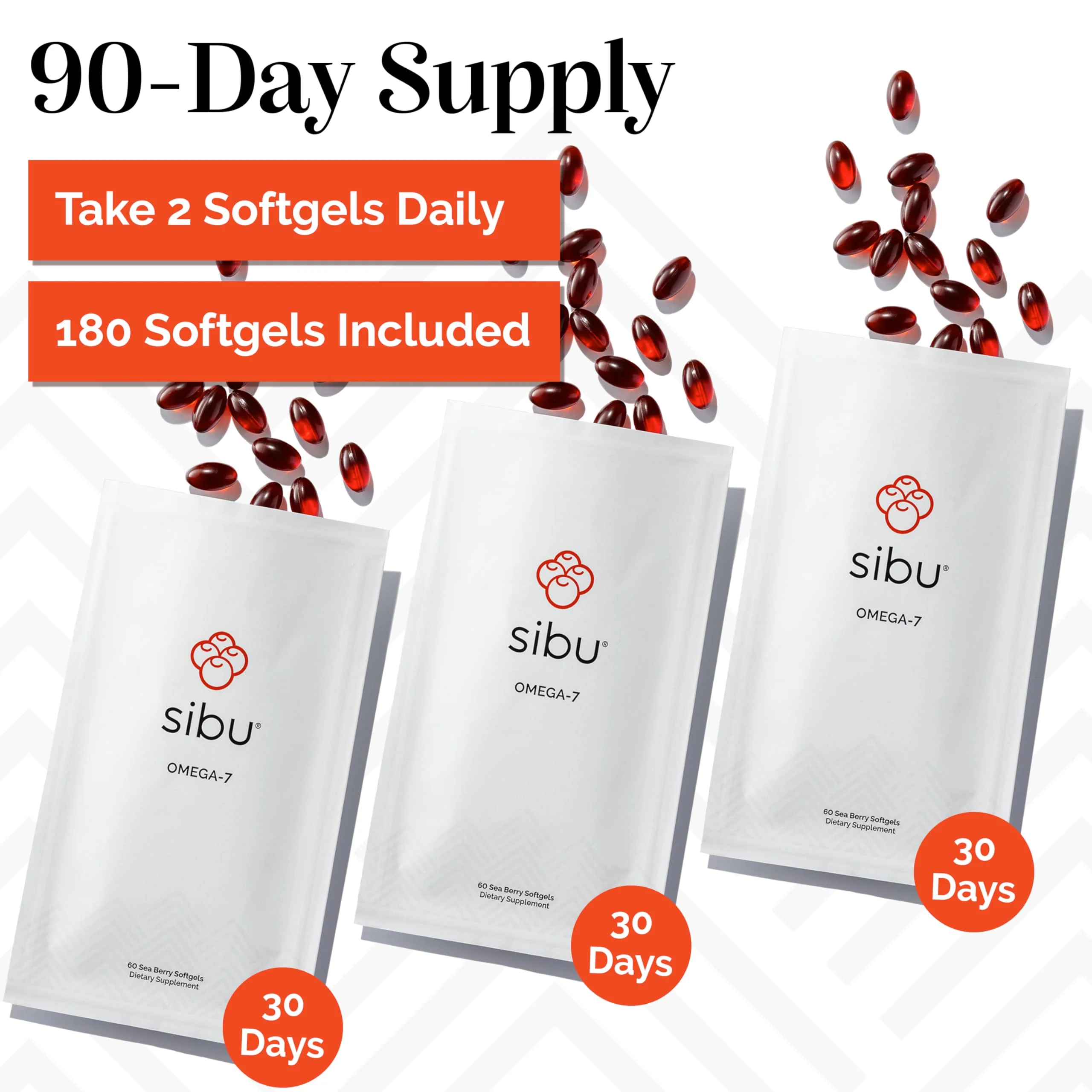 Sibu Sea Buckthorn Omega-7 Softgels – 90-Day Refill Sachet for Skin, Hair & Nails - Image 6