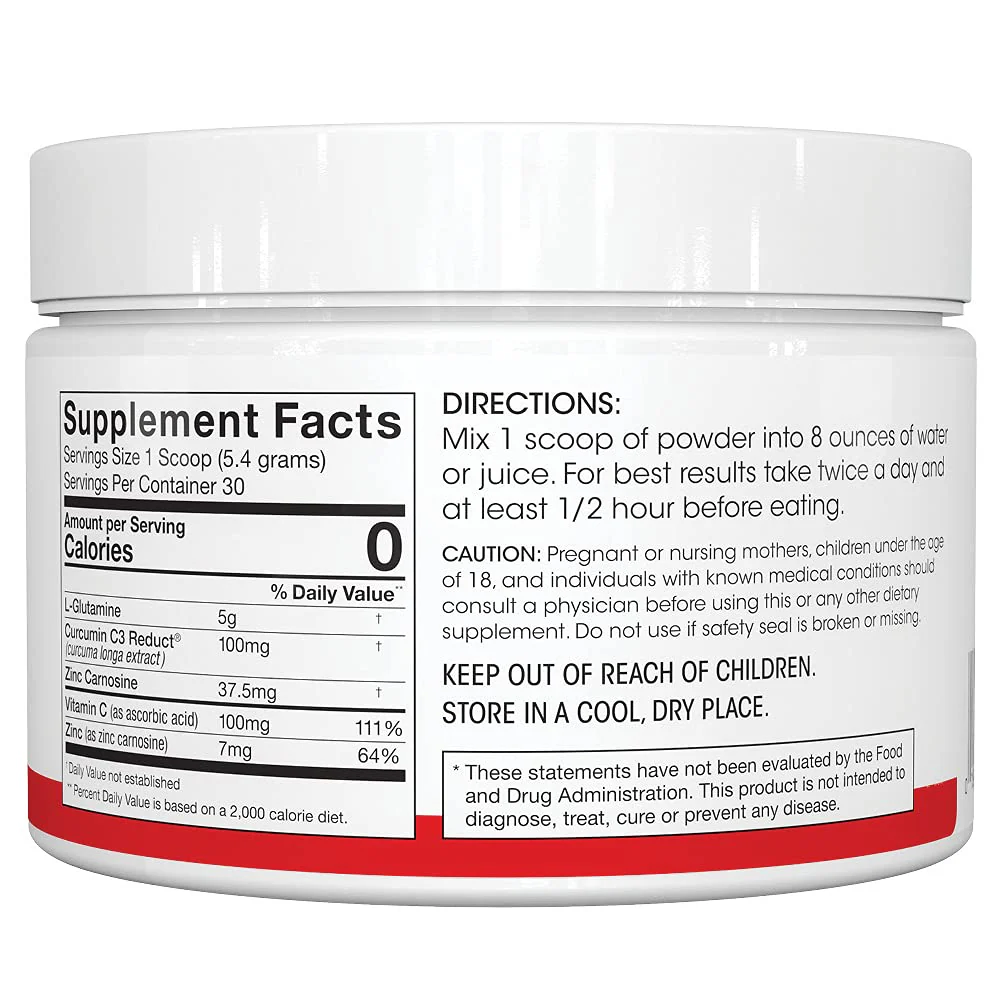 Silver Fern Gut Repair | Digestive Health Supplement Powder – L-Glutamine, Curcumin, Zinc & Ascorbic Acid (2 Tubs, 60 Servings) - Image 6