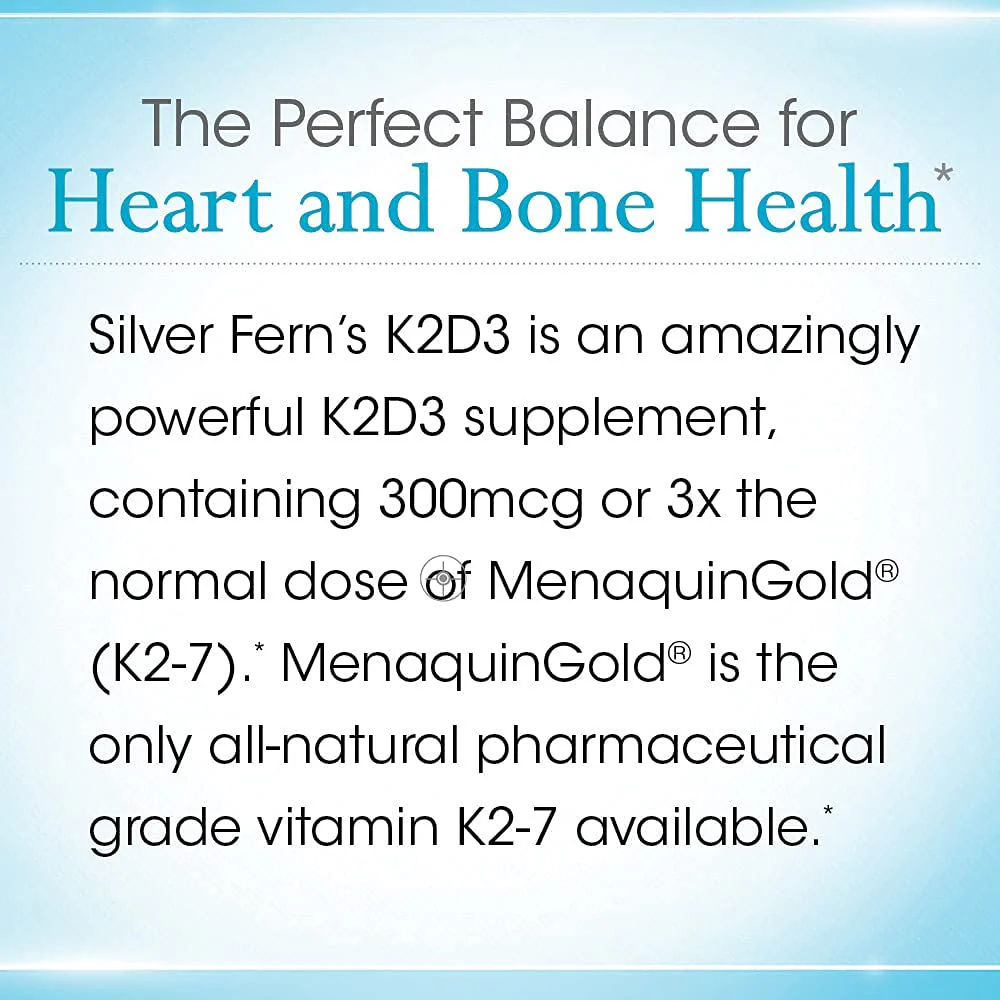 Silver Fern K2-D3 MK-7 (K2-7) + Vitamin D3 – Natural, Non-Synthetic, 60 Servings - Image 4