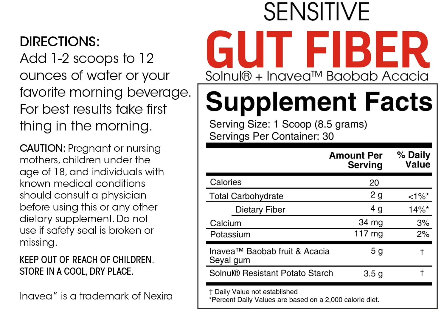 Silver Fern Sensitive Gut Fiber — 30 Scoops, 6 g Fiber per Serving - Image 5