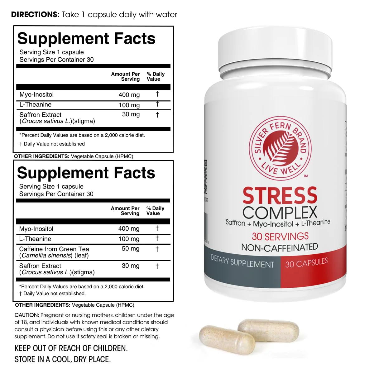 Silver Fern Stress Complex – Caffeine-Free Sleep, Mood & Calm (Pack of 2) - Image 2