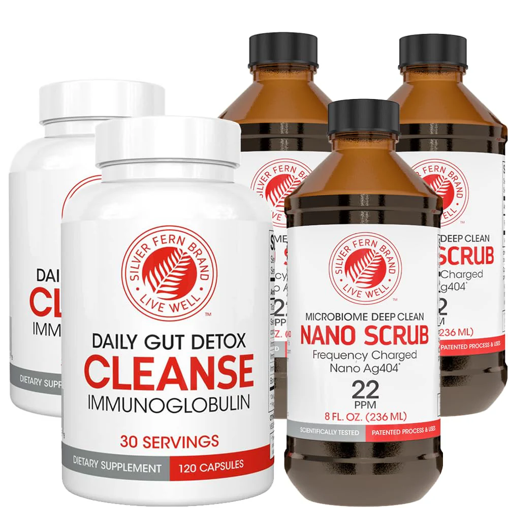 Silver Fern Ultimate Clean-Up Kit – 30 Day Cleanse Capsules & Nano Scrub Liquid, Gluten & Dairy Free, Made in USA - Image 8