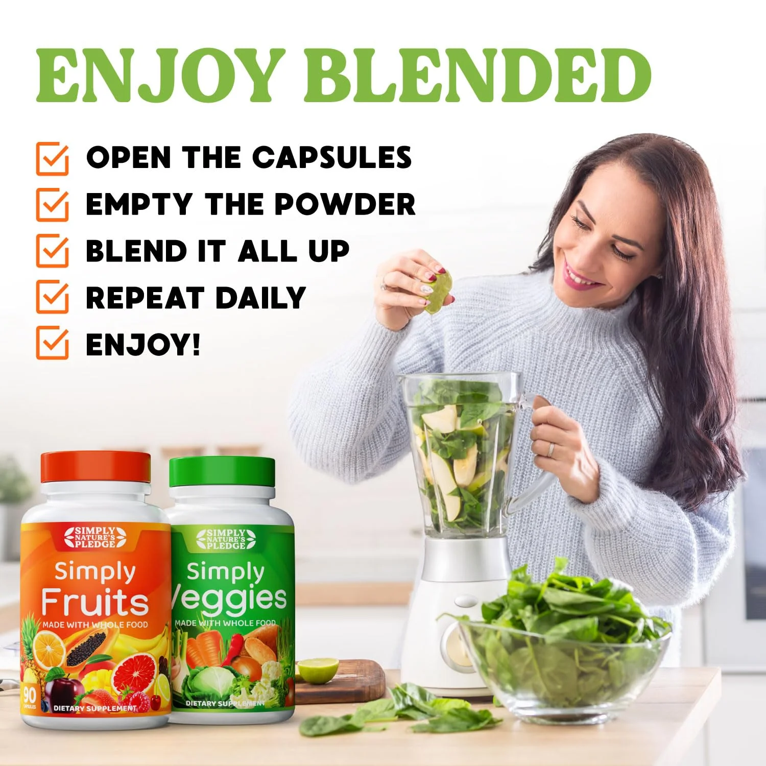 Simply Nature’s Pledge – 42+ Fruits & Vegetables, 2-Month Supply, Non-GMO & Soy-Free - Image 7