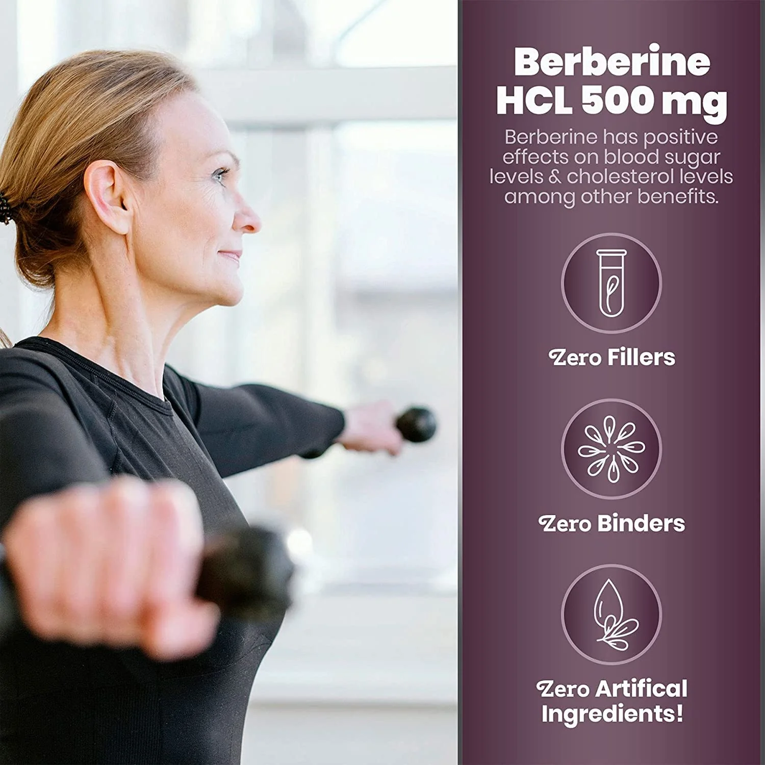 Simply Natures Pure Premium Berberine HCl 500mg - 120 Capsules - Cardiovascular GI Immune Support - Chromium Cinnamon (Pack of 3) - Image 5