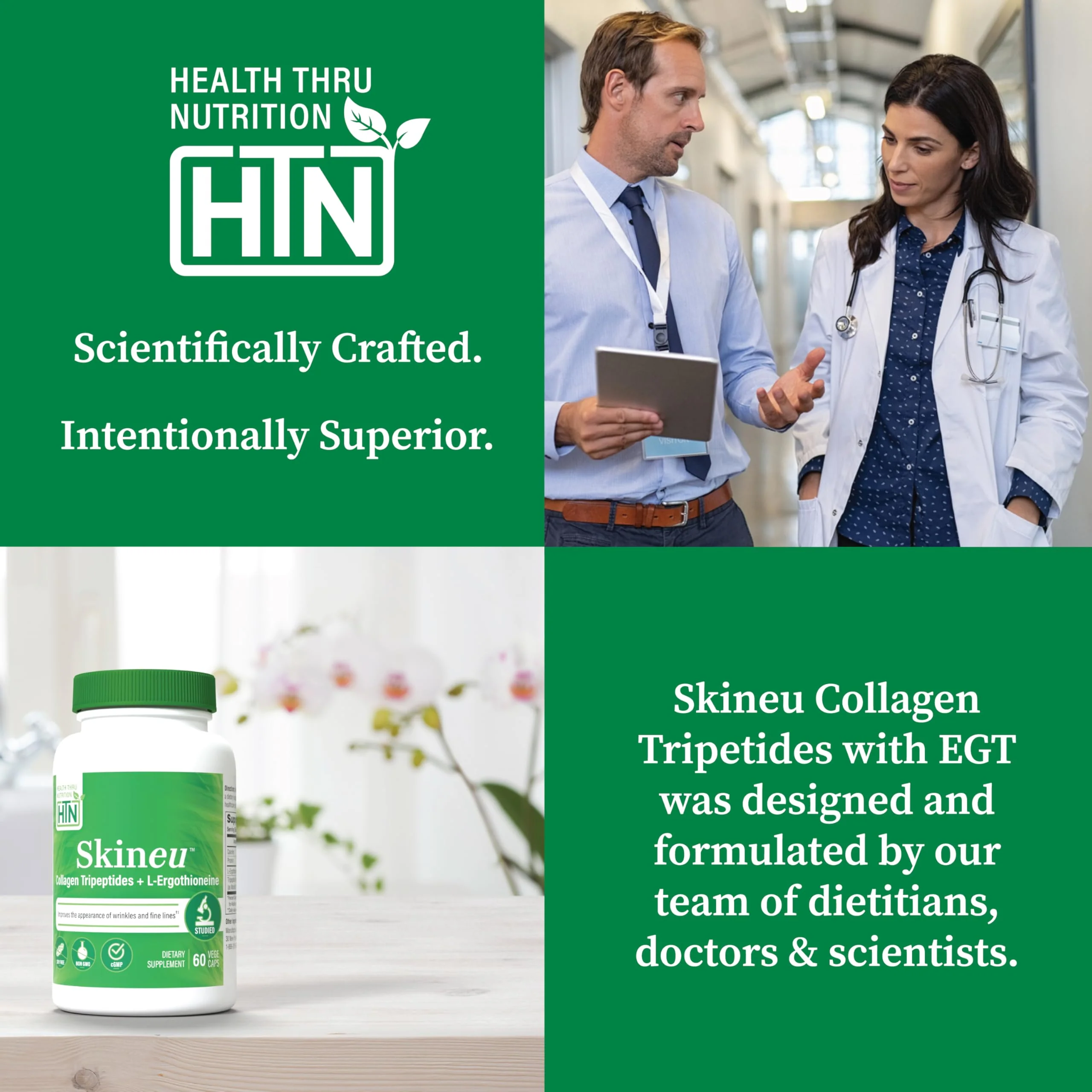 Skineu Collagen Tripeptide + L-Ergothioneine | Morikol Marine Collagen | Advanced Anti-Aging - Image 5