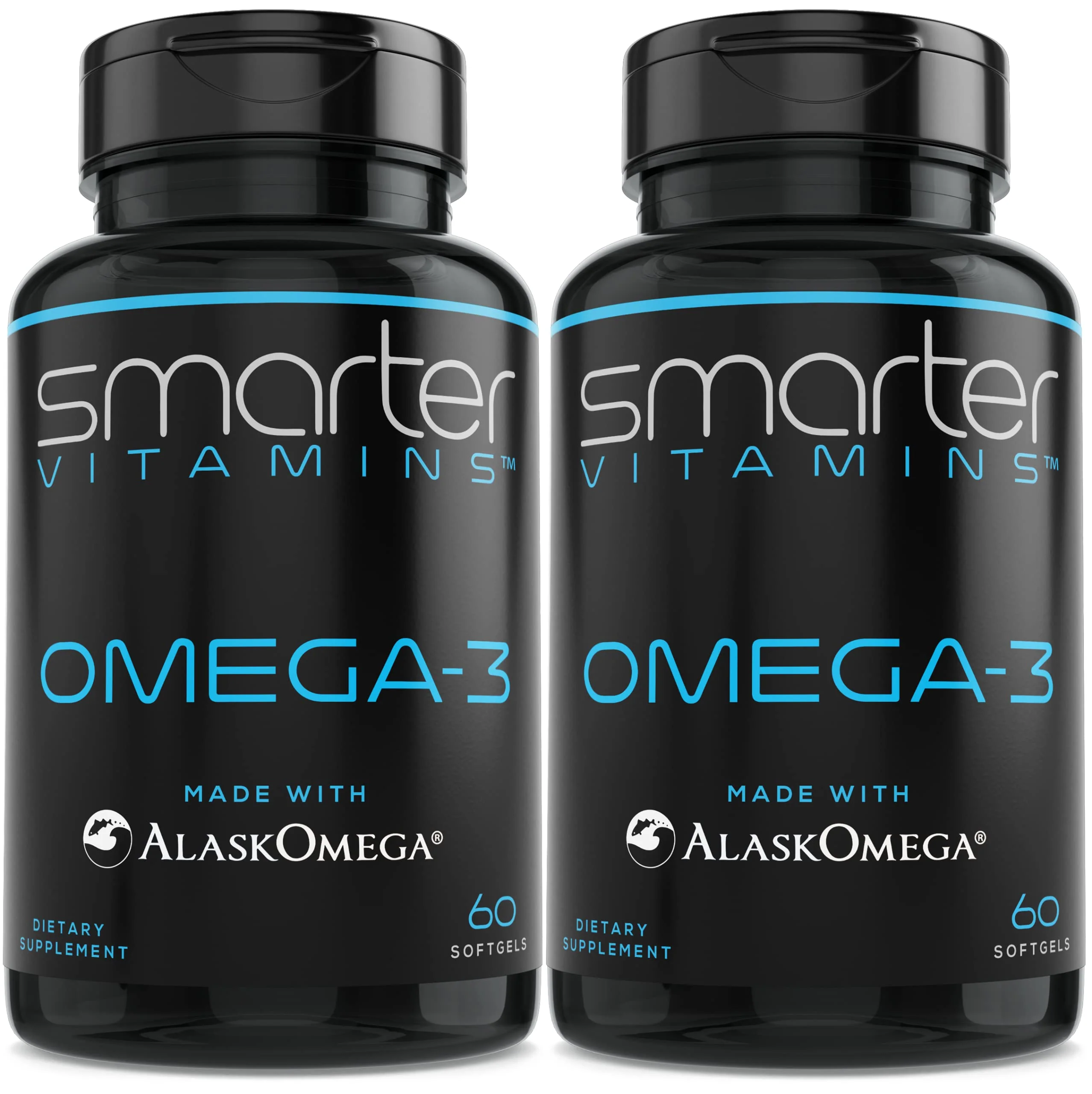 Smarter Omega 3 Fish Oil 2 Pack - Berry Flavor, Burpless, 2000mg DHA & EPA