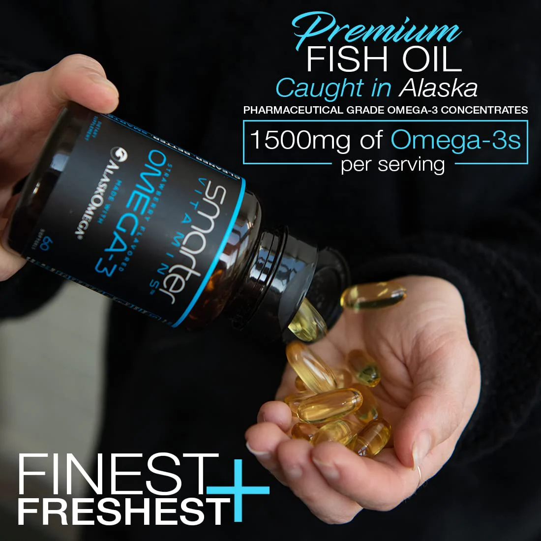 Smarter Omega 3 Fish Oil 2 Pack - Berry Flavor, Burpless, 2000mg DHA & EPA - Image 2